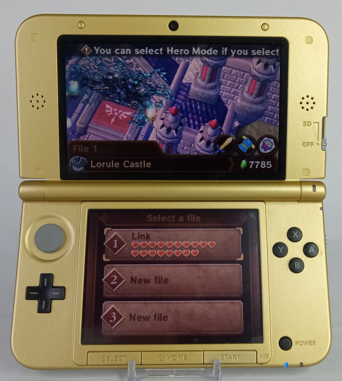 Zelda A Link Between Worlds Limited Edition Gold 3DS XL Video Game Bundle Tested