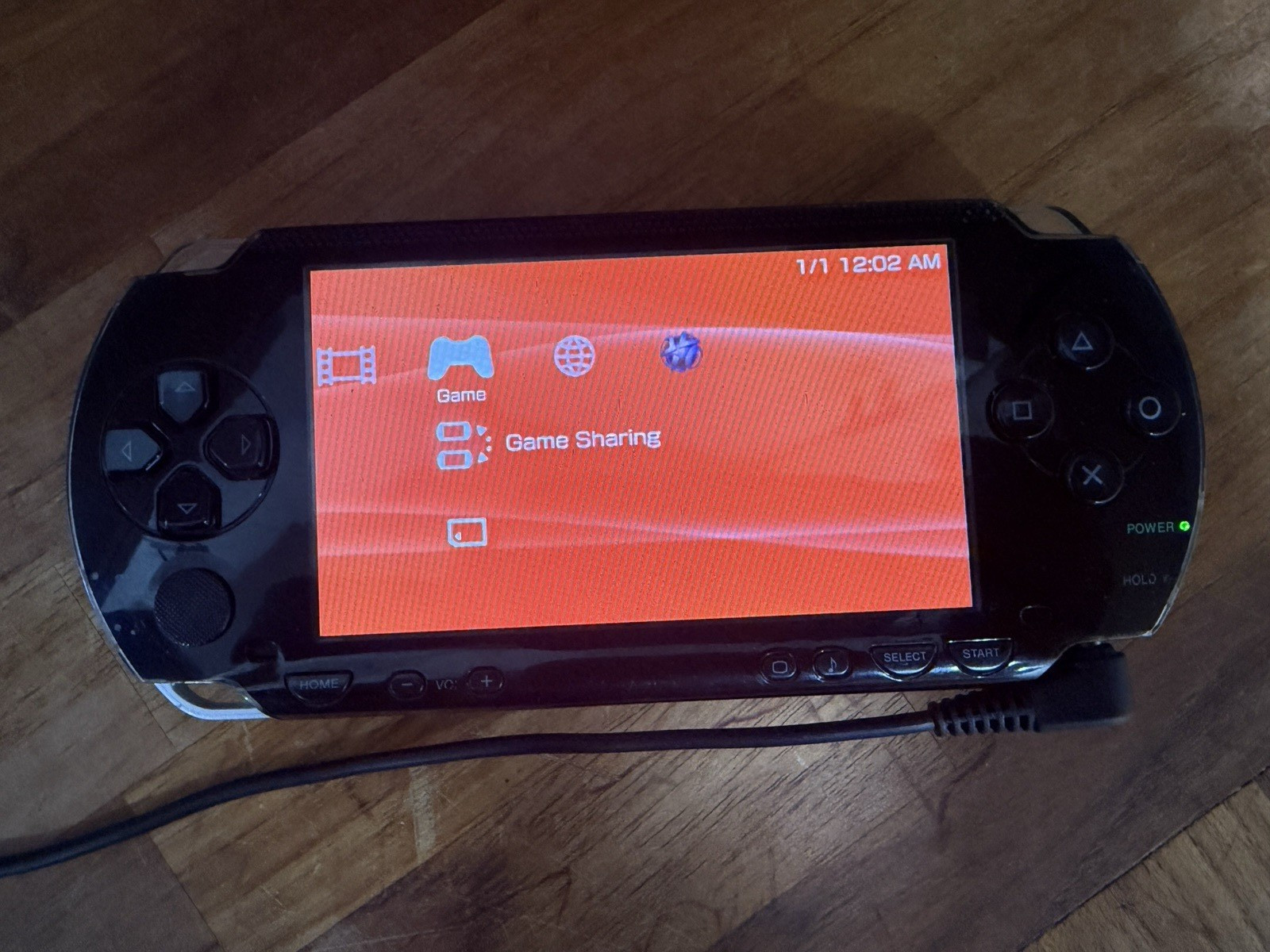 Sony PSP 1001 Console Handheld Black System No Battery Or charger Sold AS IS