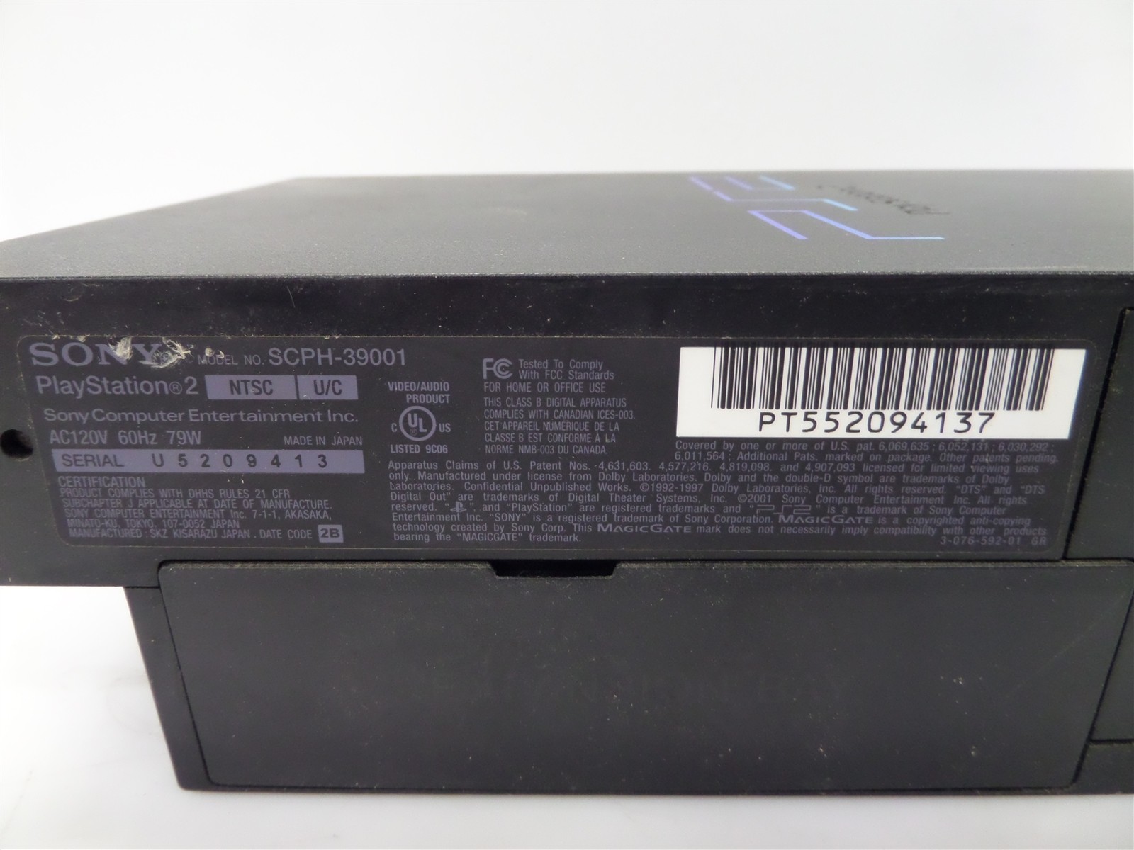 Sony PlayStation 2 Fat Console SCPH-39001 w/ Controller – Grainy Video Output