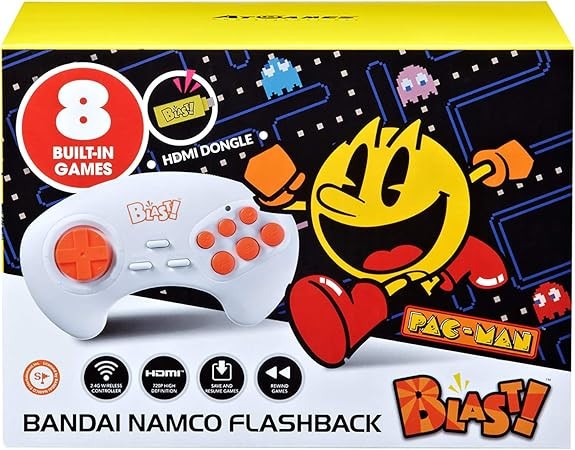 Bandai Namco Flashback Blast PAC-MAN 8 Built-In Games Retro Classic HDMI Pacman