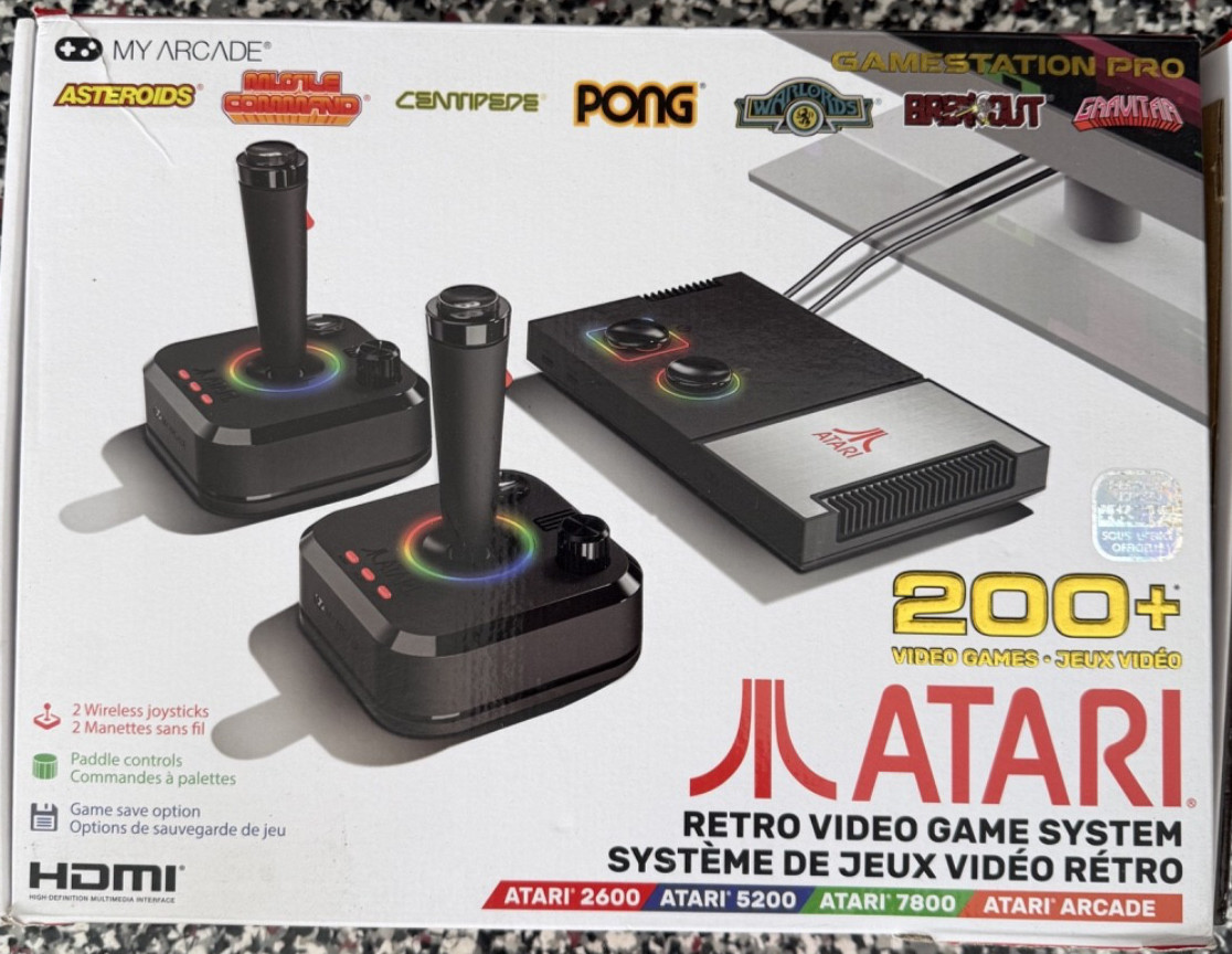 My Arcade Atari GameStation Pro HDMI Console Games 7000 – 2 Wireless Controllers