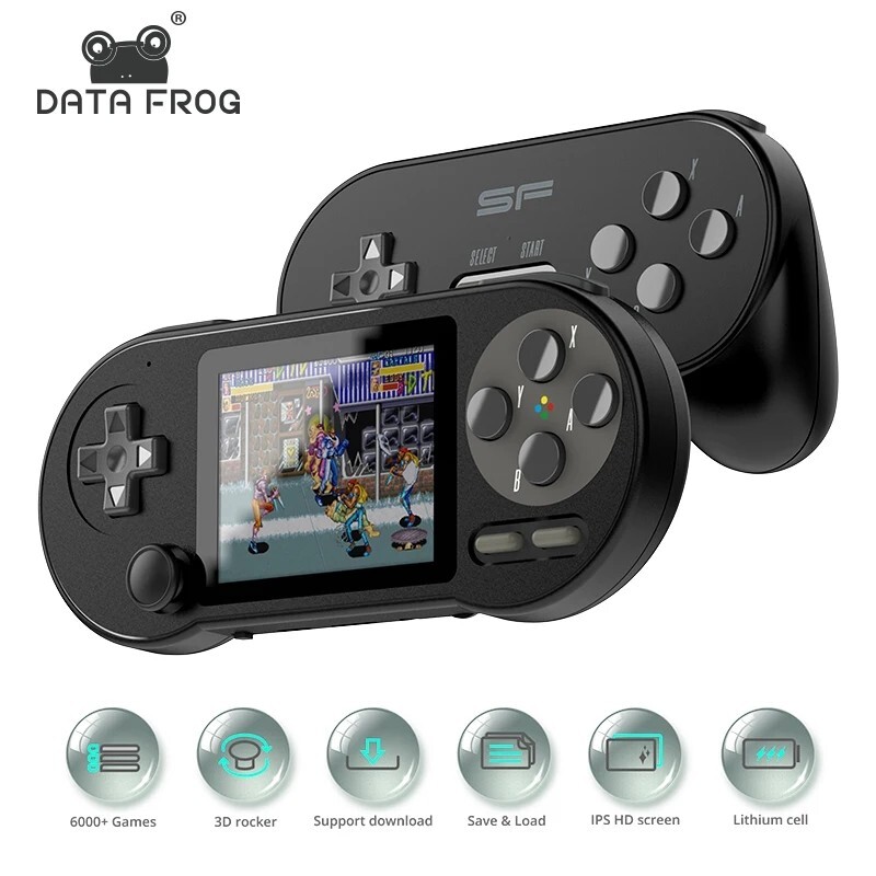 DATAFROG SF2000 PORTABLE CONSOLE 6000 GAMES MAME/GBA/SNES/GBC/NES/MD IPS SCREEN