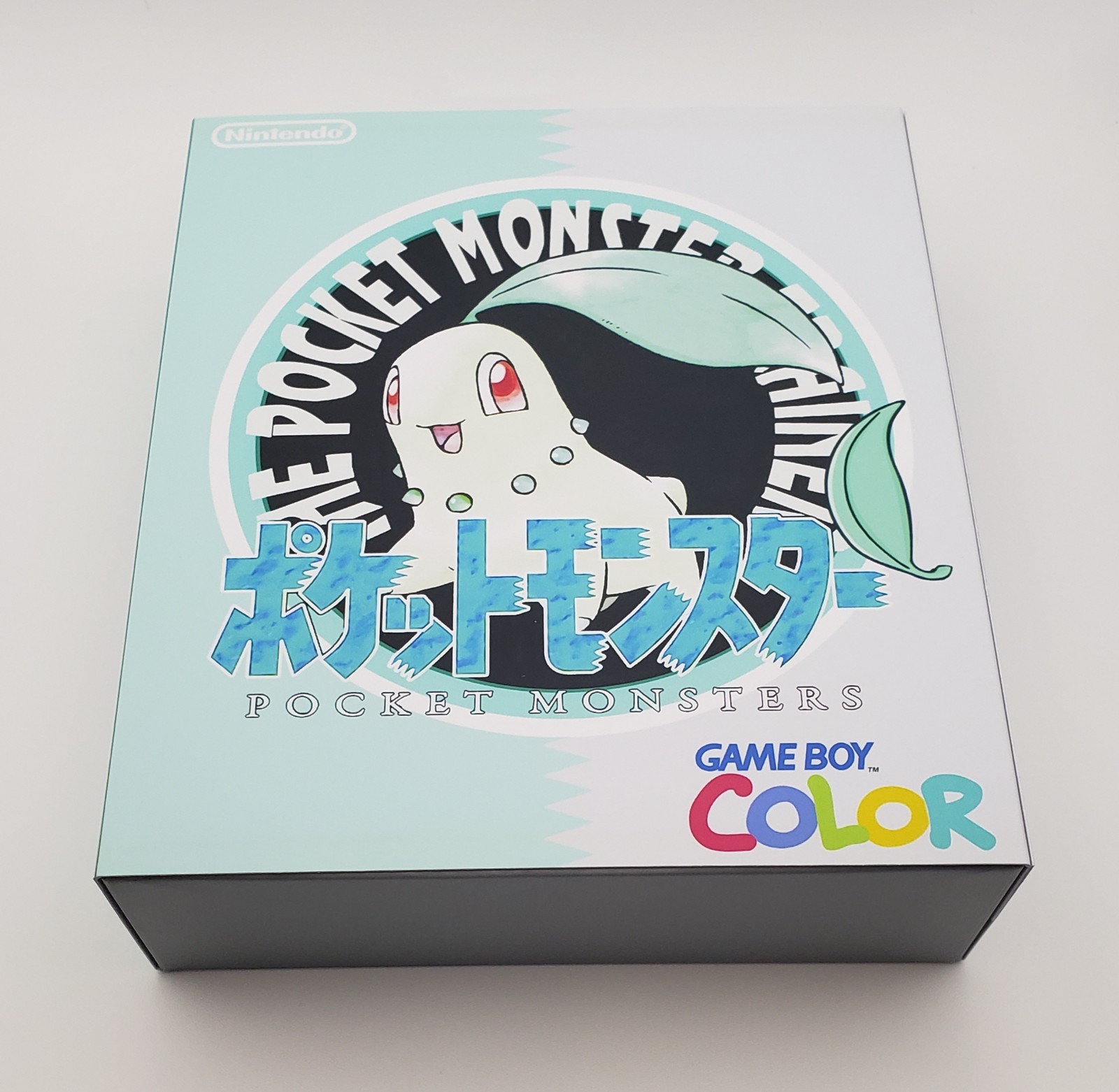 Laminated OLED Screen – Chikorita Game Boy Color w/ Case – New Speaker, Recapped