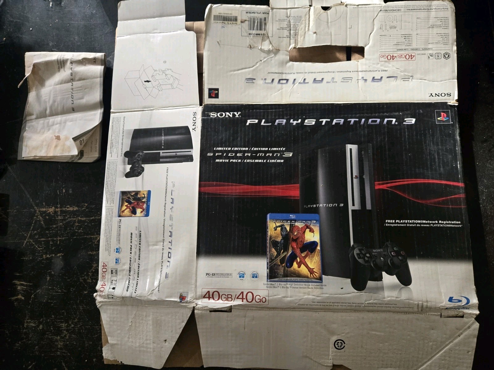 BOX ONLY PlayStation 3 Limited Edition Spider-Man 3 Damaged Box