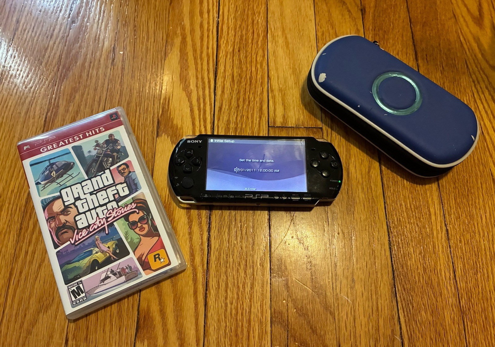 Sony PSP 3001 Handheld Console Bundle GTA Vice City Stories Tested Used