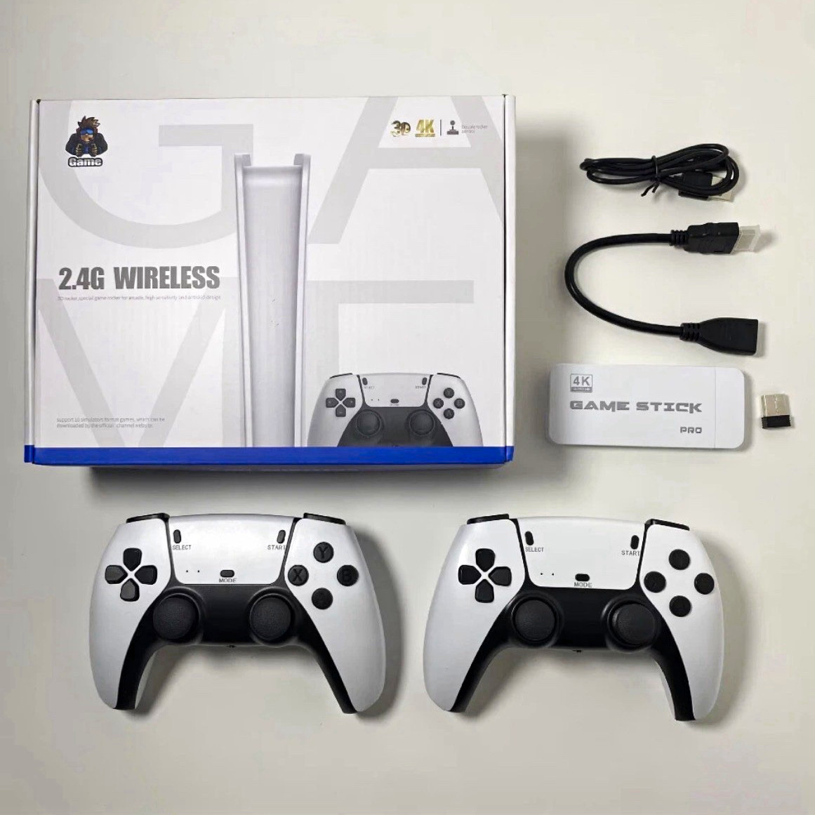 Game Stick Pro 4K UHD HDMI Microconsole 64GB Region Free w/ 2 Controllers