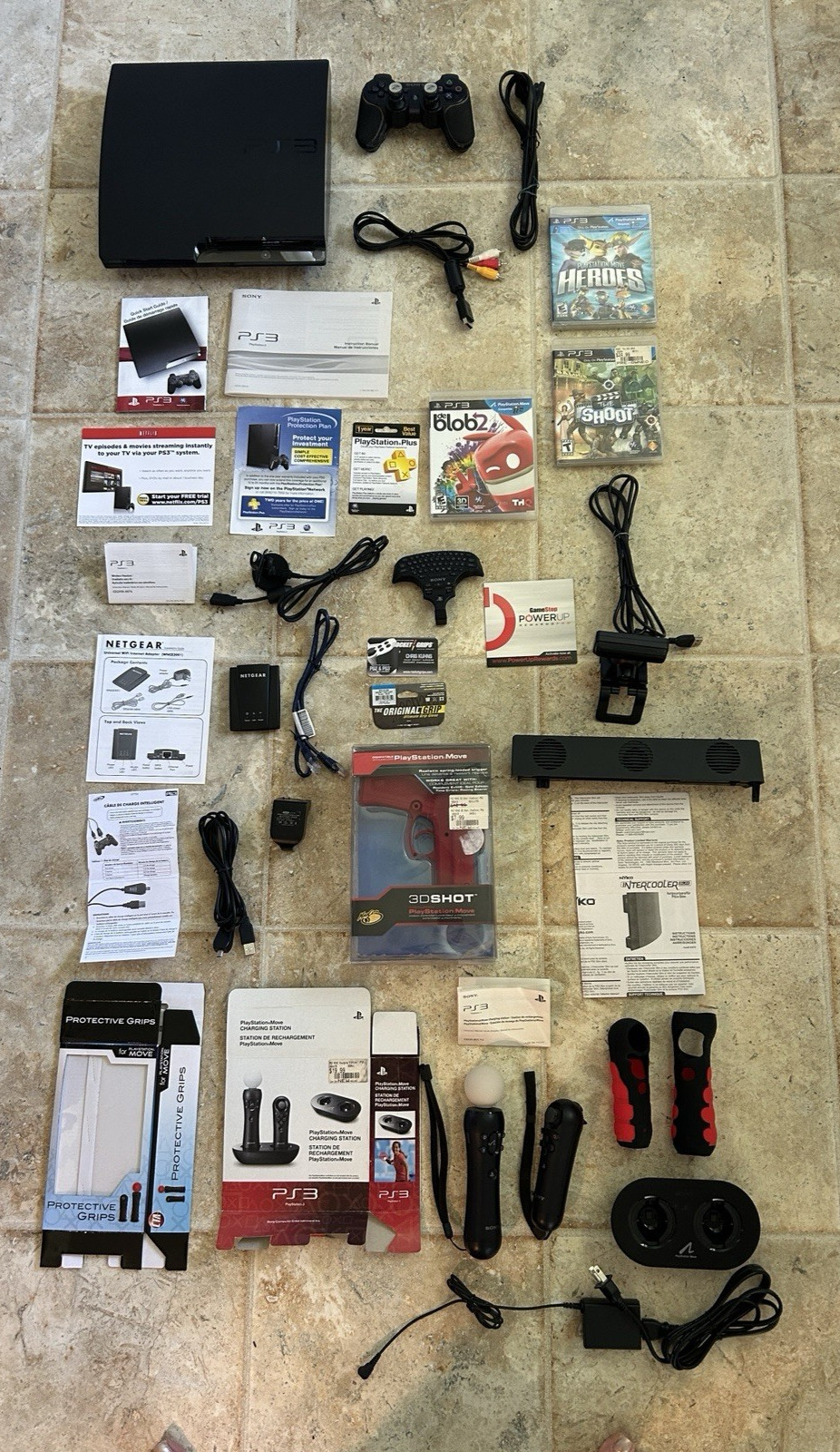 Sony PlayStation 3 PS3 Console CECH-2501B Move Charging Station + ORIGINAL OWNER
