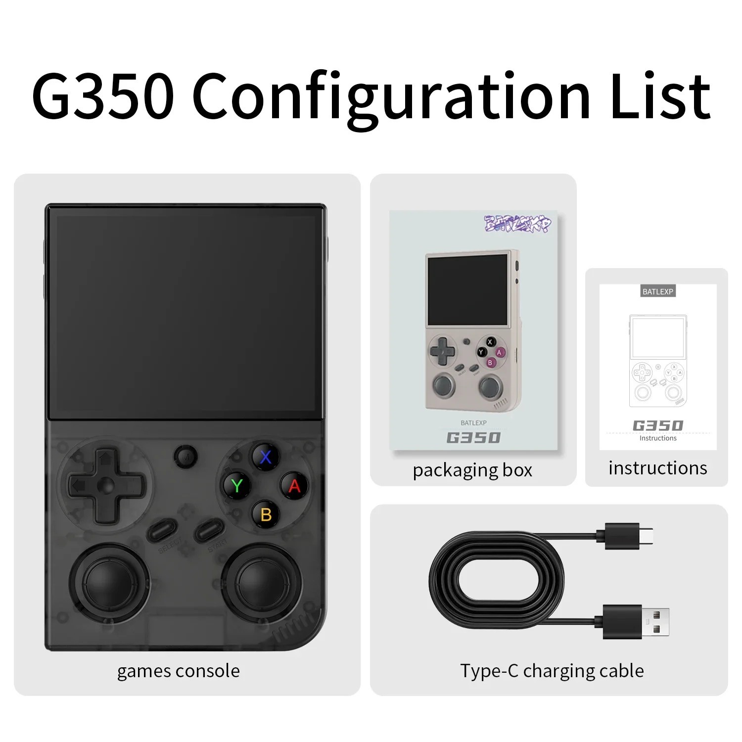 BATLEXP G350 Retro Emulation Handheld Game Console 64GB – New, ships from US!