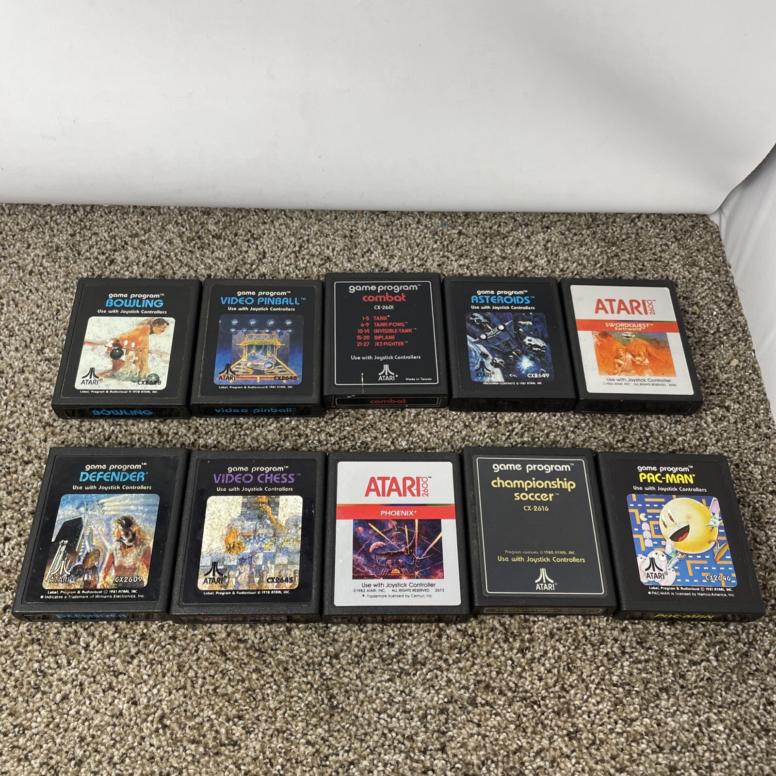 Atari 2600 Junior Jr Console System Bundle 10 Games Tested