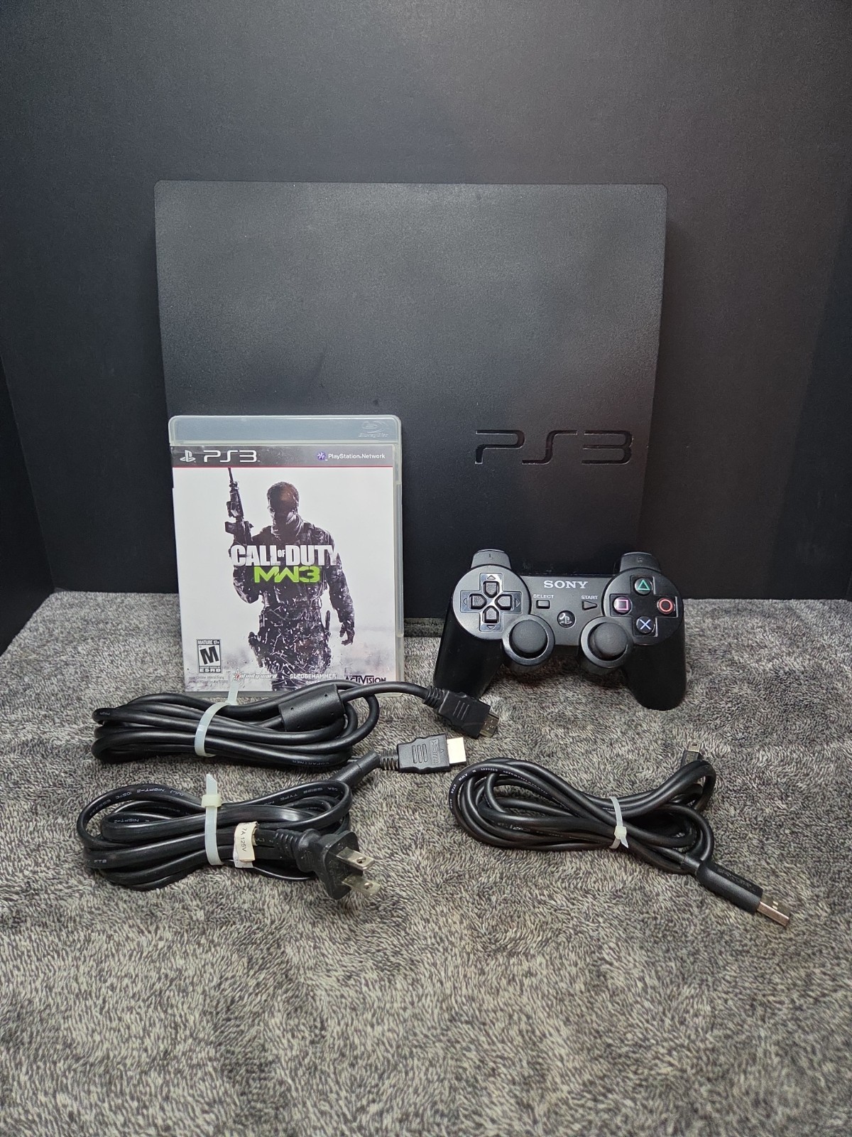 Sony PlayStation 3 Slim PS3 120GB Console Bundle OEM Controller CECH-2501A