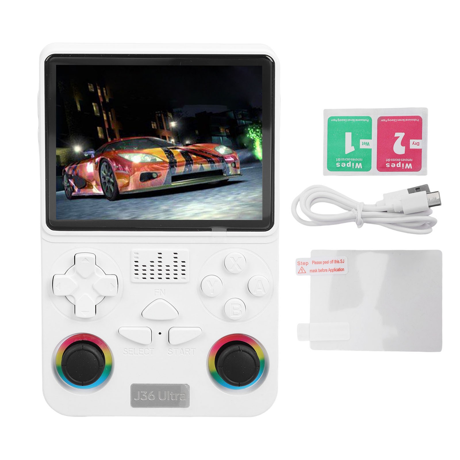 Retro Handheld Game Console 4 Inch Screen Built In 64GB Small Memory Card S GZYY