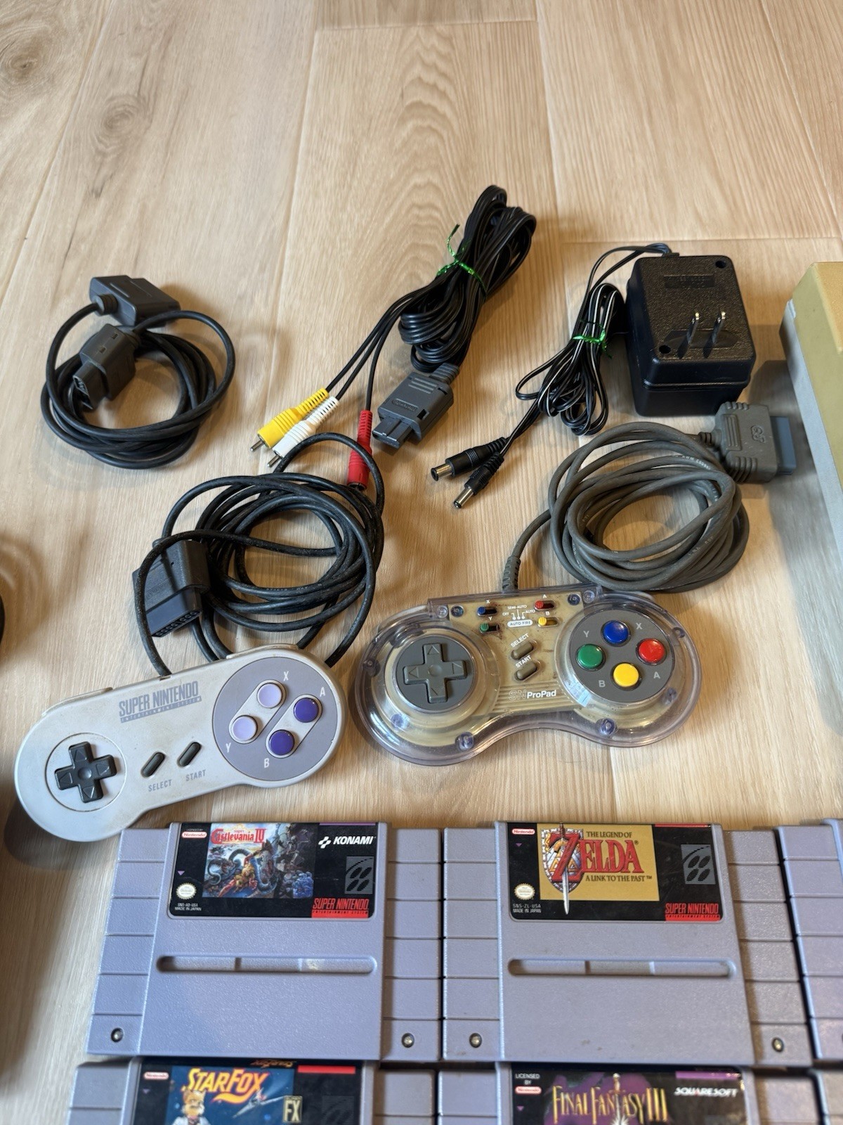 Original Super Nintendo SNES Console/ Game Bundle 15 Games Chrono Trigger TESTED