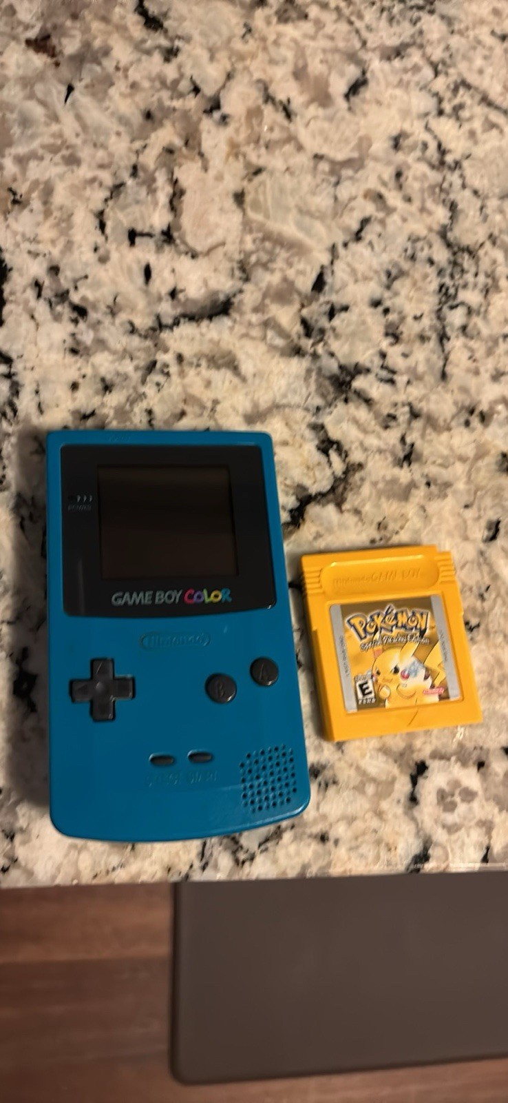 Gameboy Color Teal with Pokémon Yellow