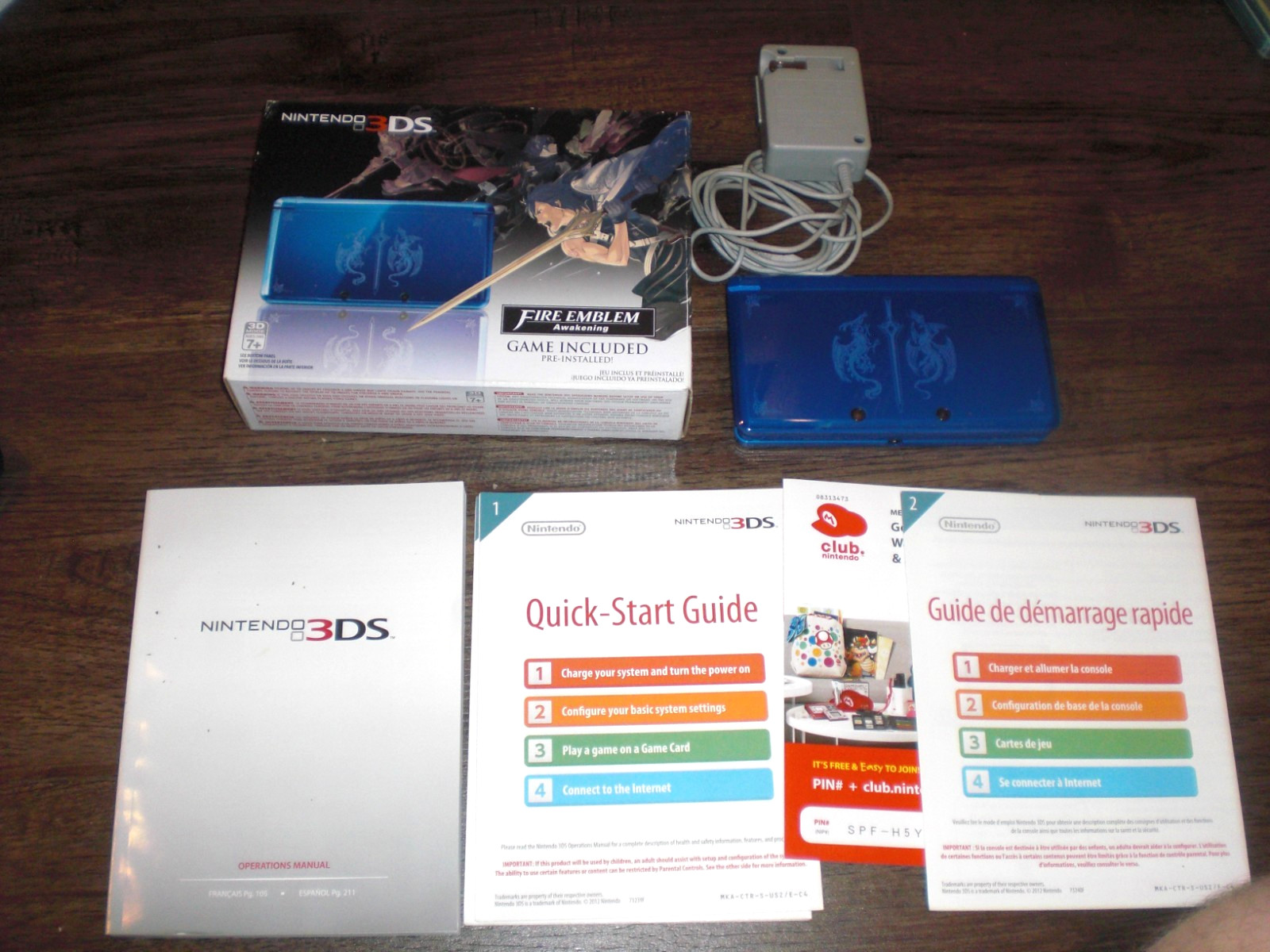 Nintendo 3DS Fire Emblem Awakening Limited Ed Blue System Console CIB COMPLETE