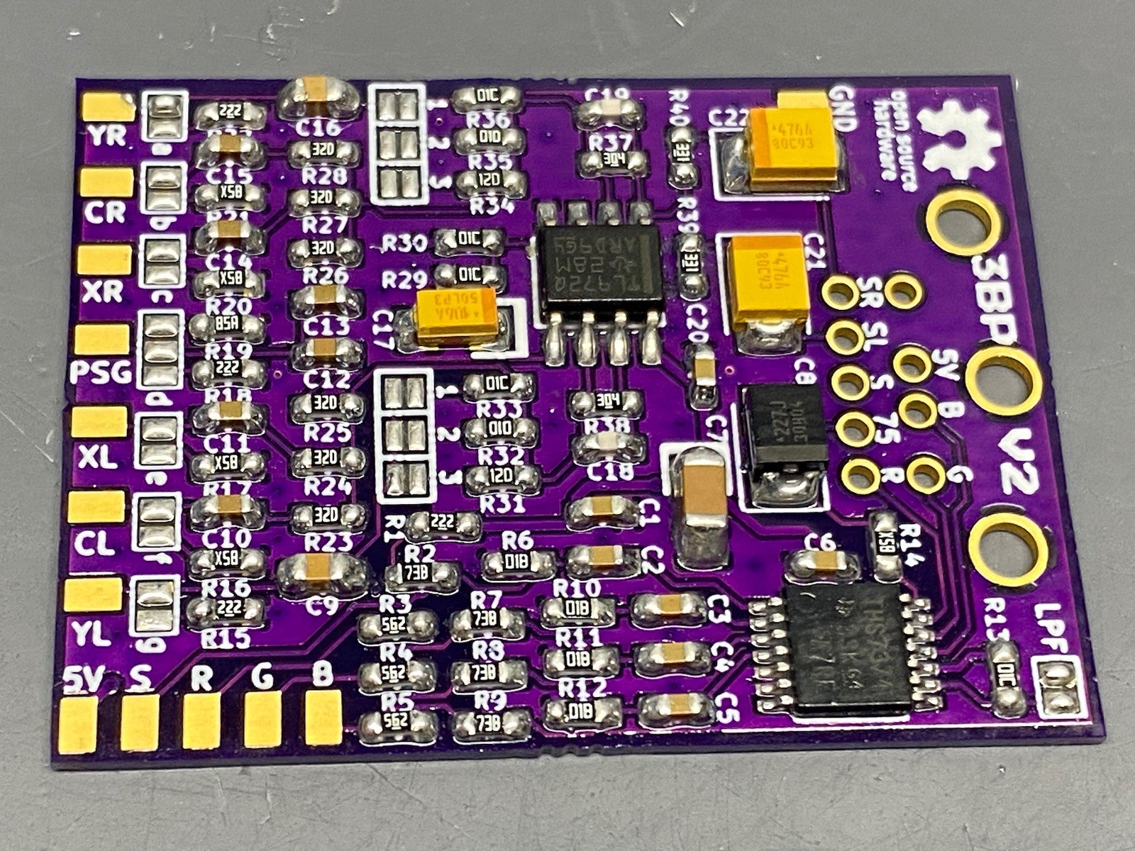 Sega Genesis 3BP Triple Bypass V2 Board RGB Bonus Pull-up Resistors