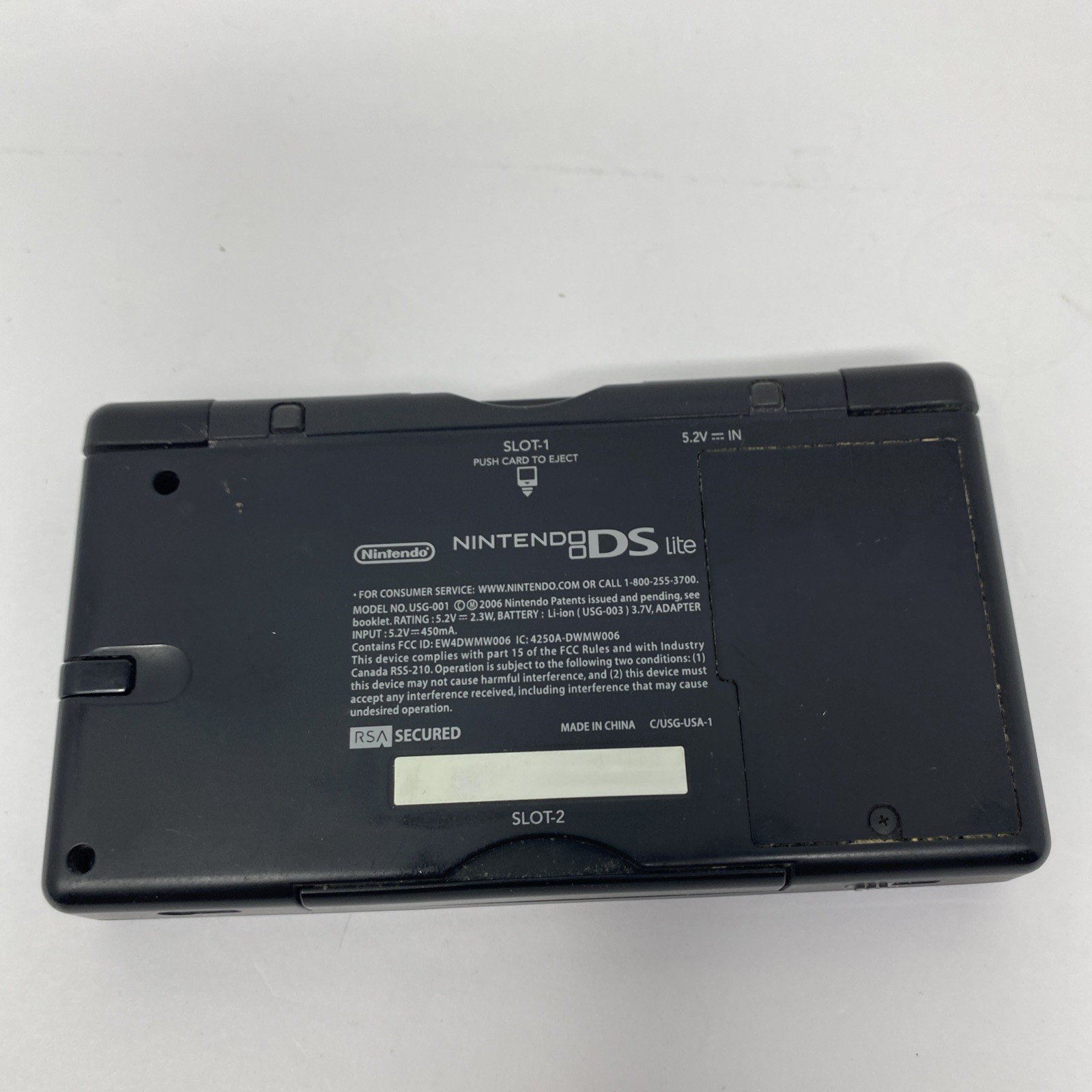 Nintendo DS Lite Handheld Game Console USG-USA-1 Broken Hinge
