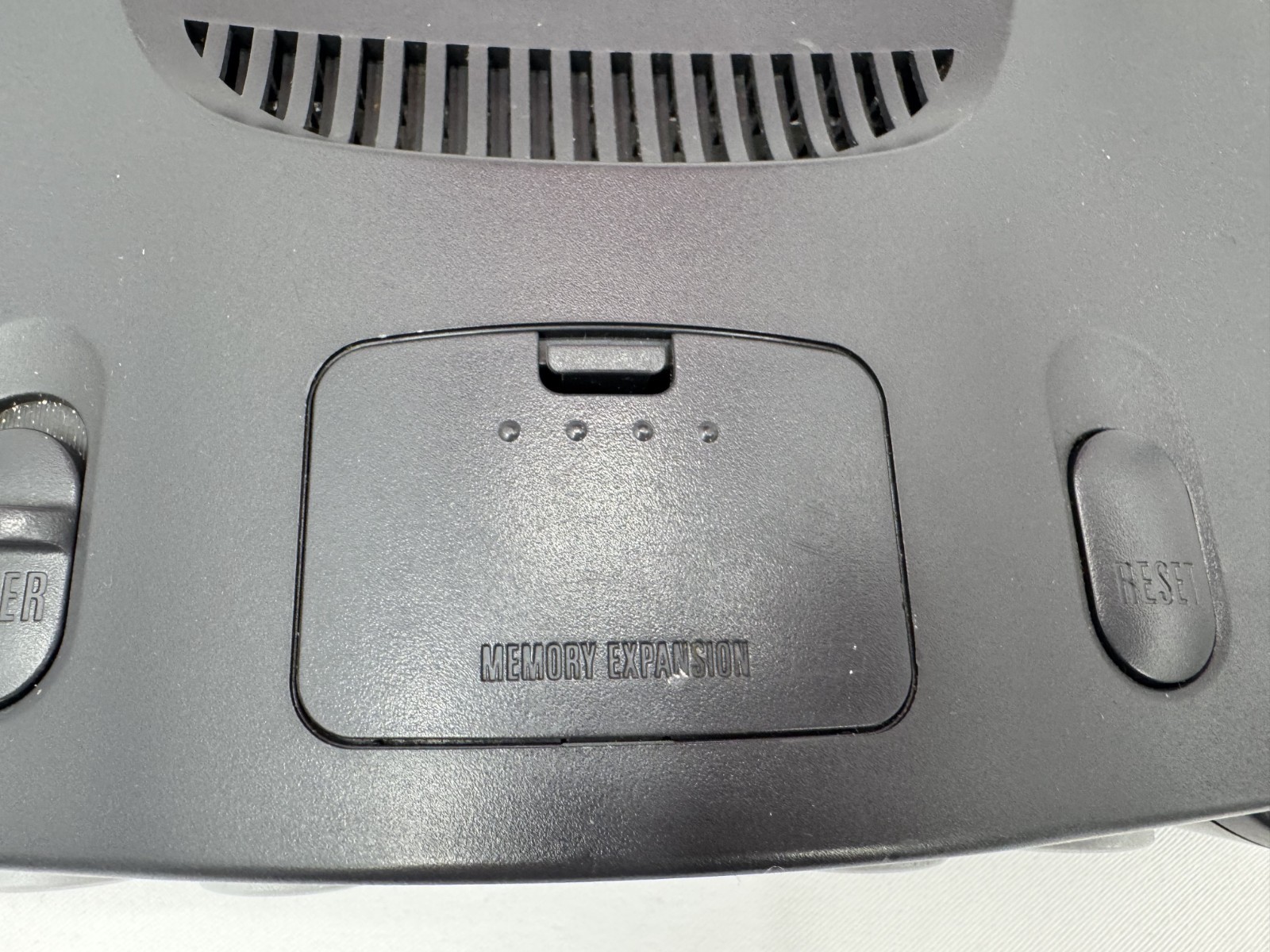 1996 Nintendo 64 Memory Expansion Control Deck Charcoal Gray NUS-001 (USA)