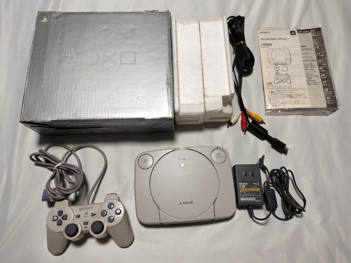 Sony PS One SCPH-100 Console w/ Controller Cables Box Manual – Tested Working