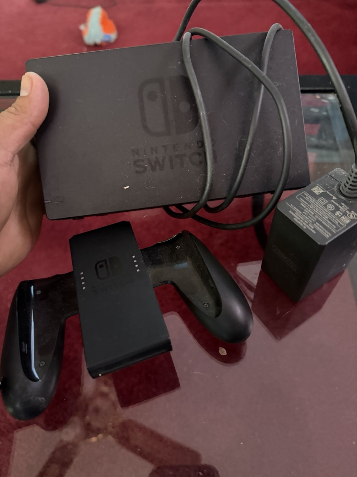 Nintendo Switch Console Dock Set Black w/ Dock, AC Adapter, Joy-Con Grip