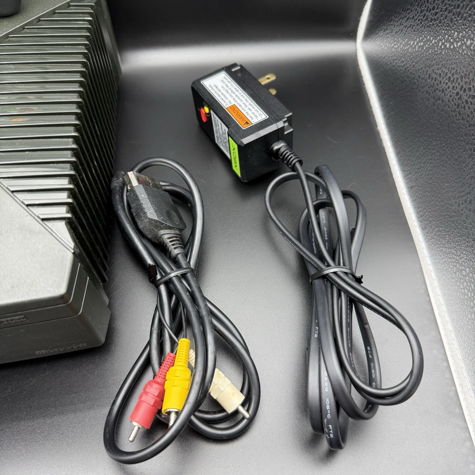 Original Xbox Console Bundle Controller AV Power Cable Port 1 Faulty Tested READ