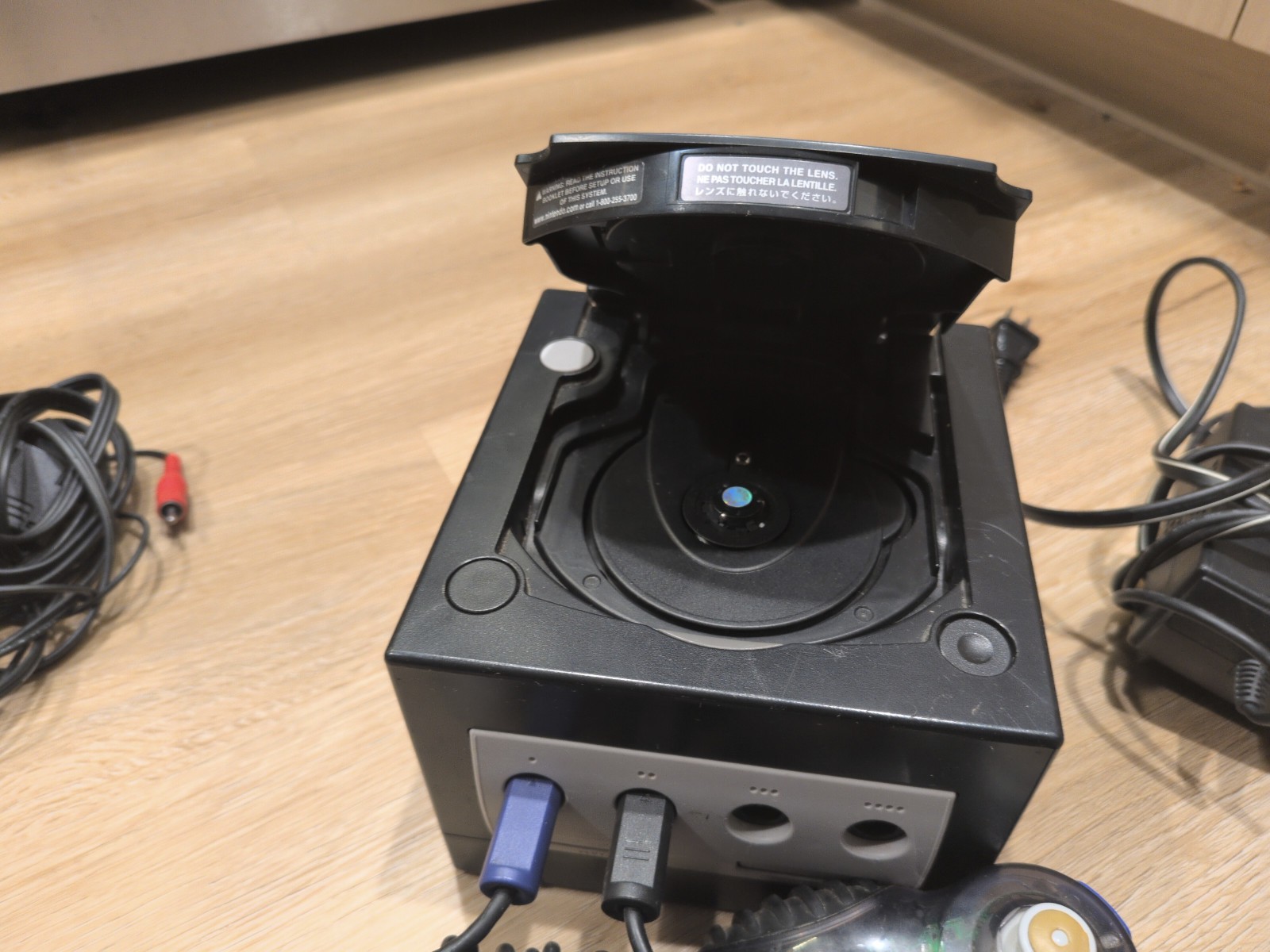 Nintendo DOL-001 GameCube Console – Black Two Controllers and Cables