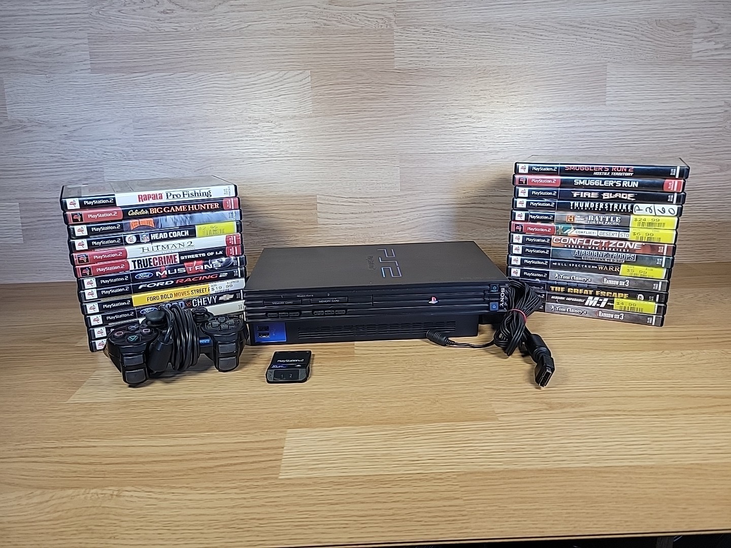 Sony PlayStation 2 PS2 Fat Console Bundle SCPH-39001 – 25 Games + Extras READ!