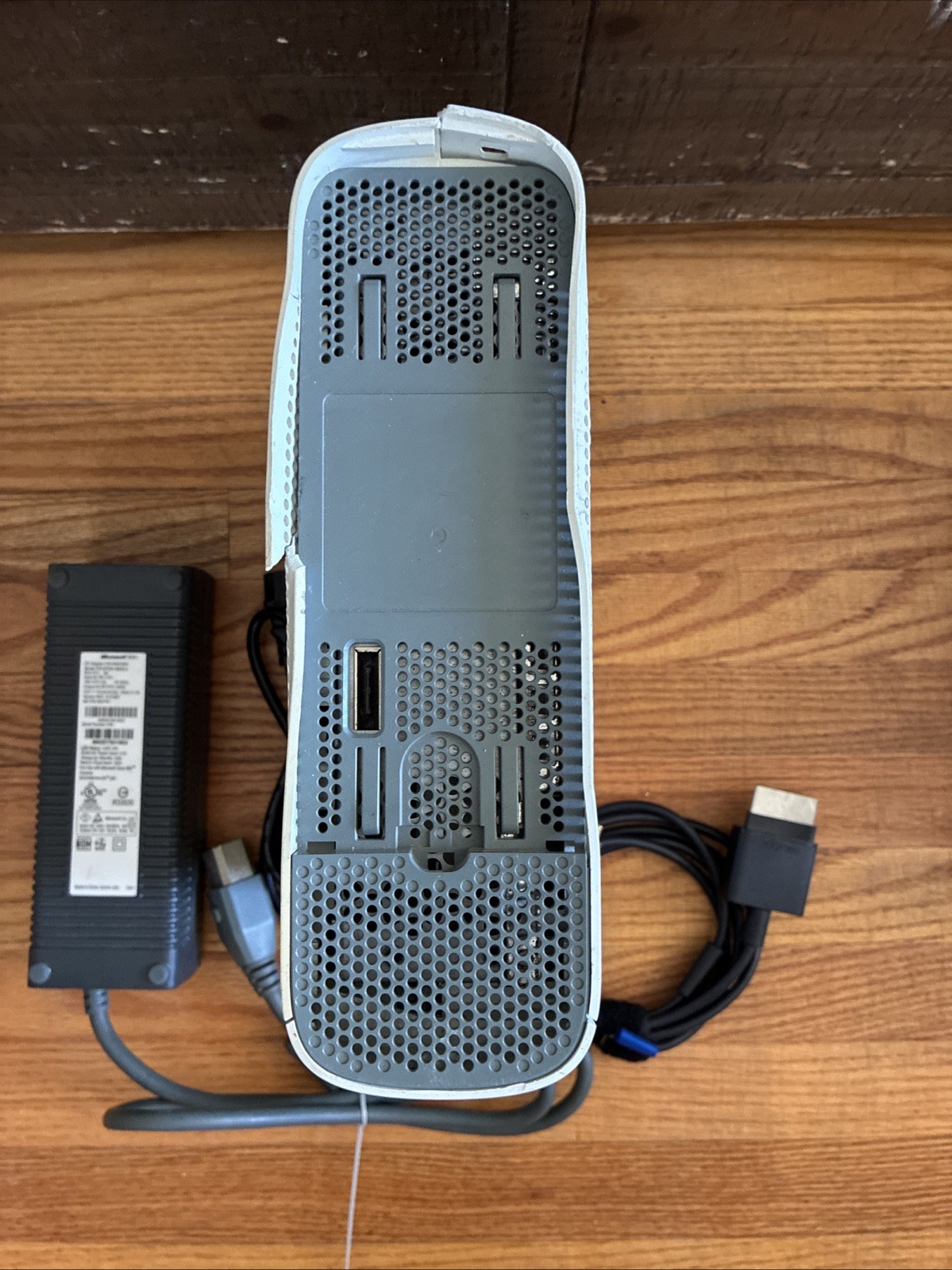 Microsoft Xbox 360 White OEM Power Supply + OEM AV Cable (No HHD Or Controller)