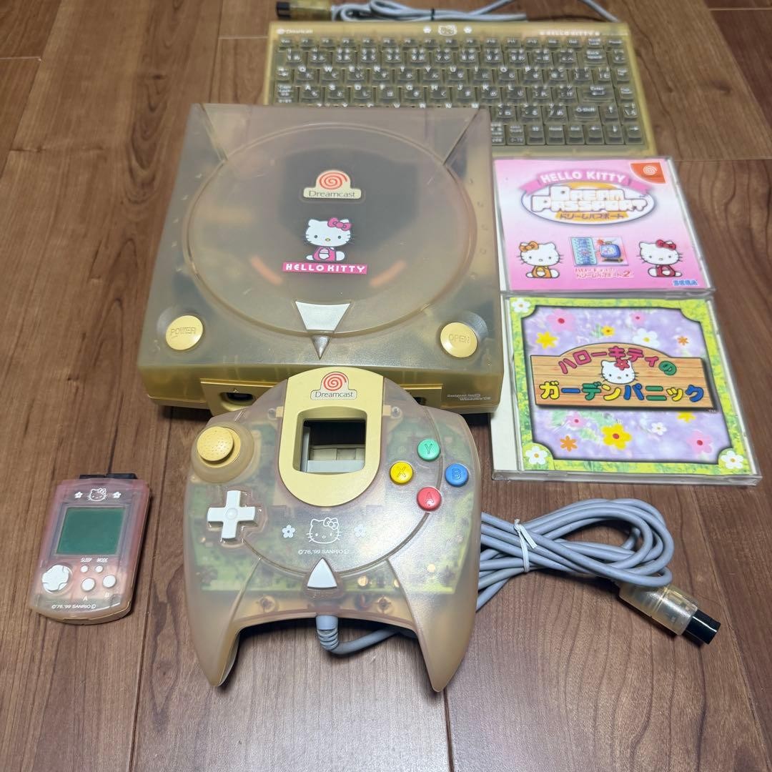 Sega Dreamcast DC Console HELLO KITTY Ver Clear Pink HKT-3000 Tested