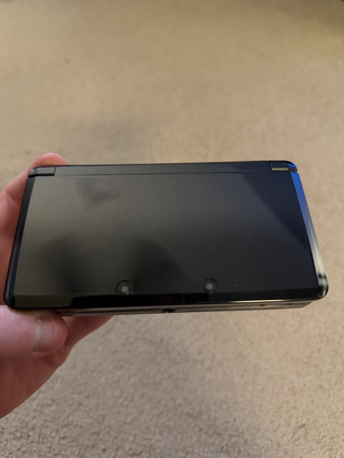 Nintendo 3DS Cosmo Black Handheld Console 128GB SD Card New Battery Working