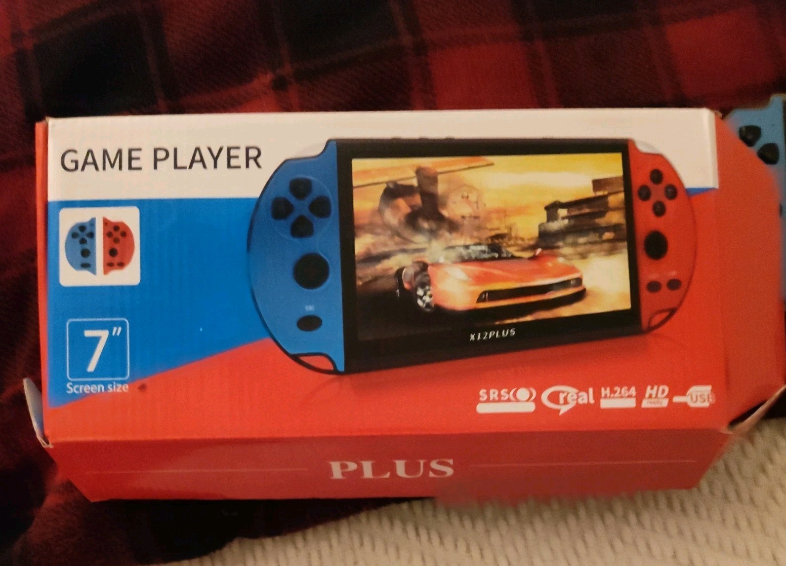 X12 Plus Retro Video Game Console Handheld Player 7 Inches Screen 1000+Games