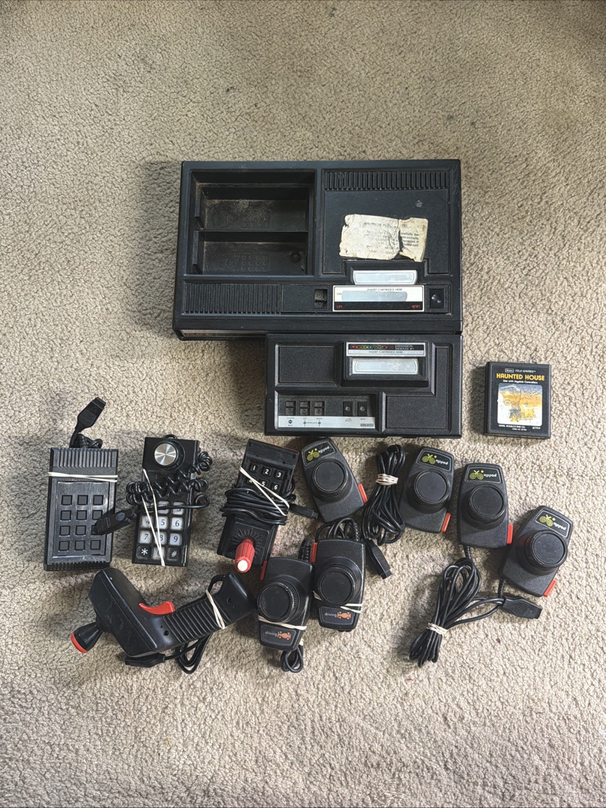 Colecovision Console And Controls •UNTESTED AS IS!!• READ DESCRIPTION!!