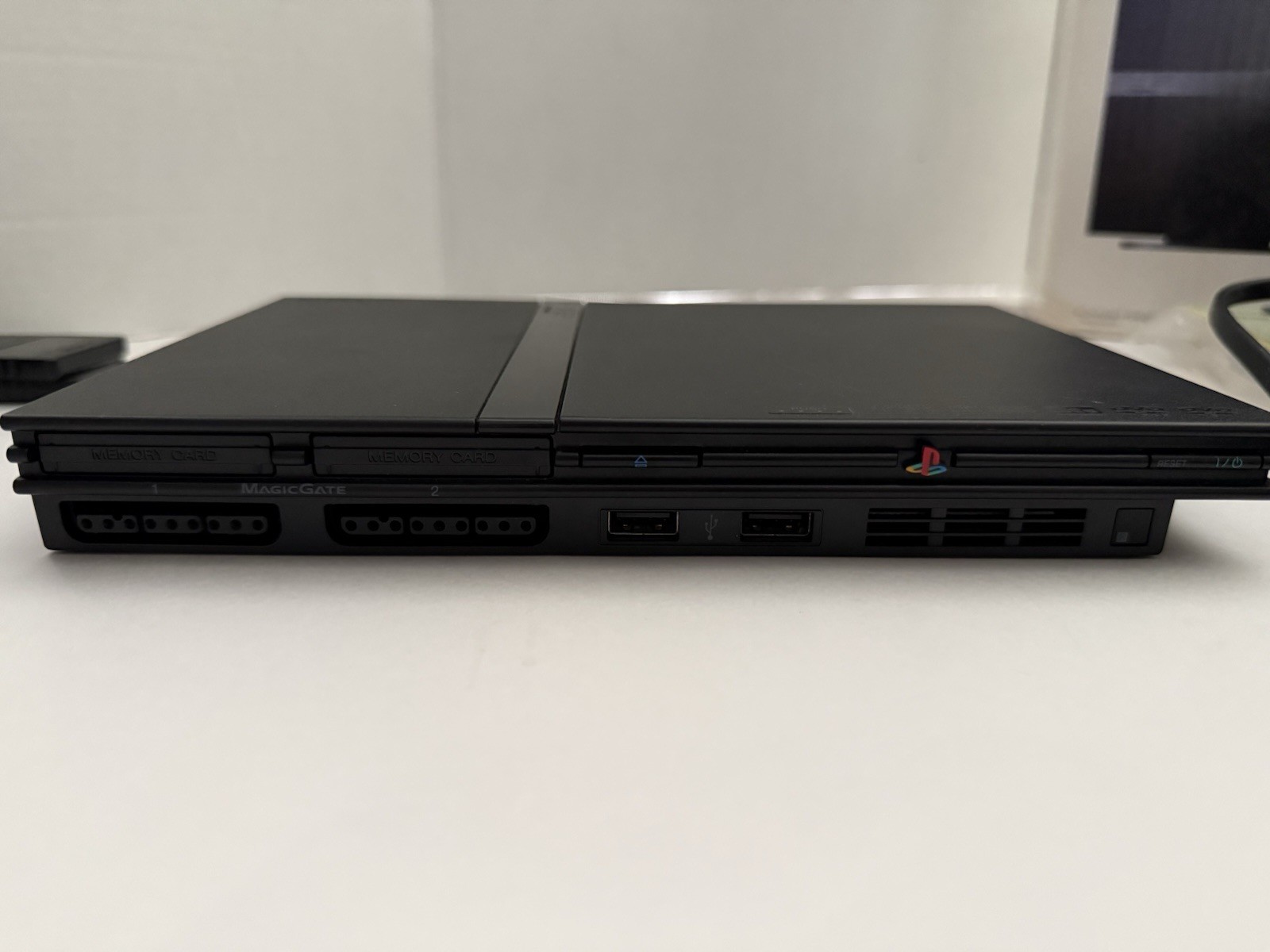 PS2 Slim With Original Box Manuals 4 Controllers 10 Games 2 Memory Cards Tested