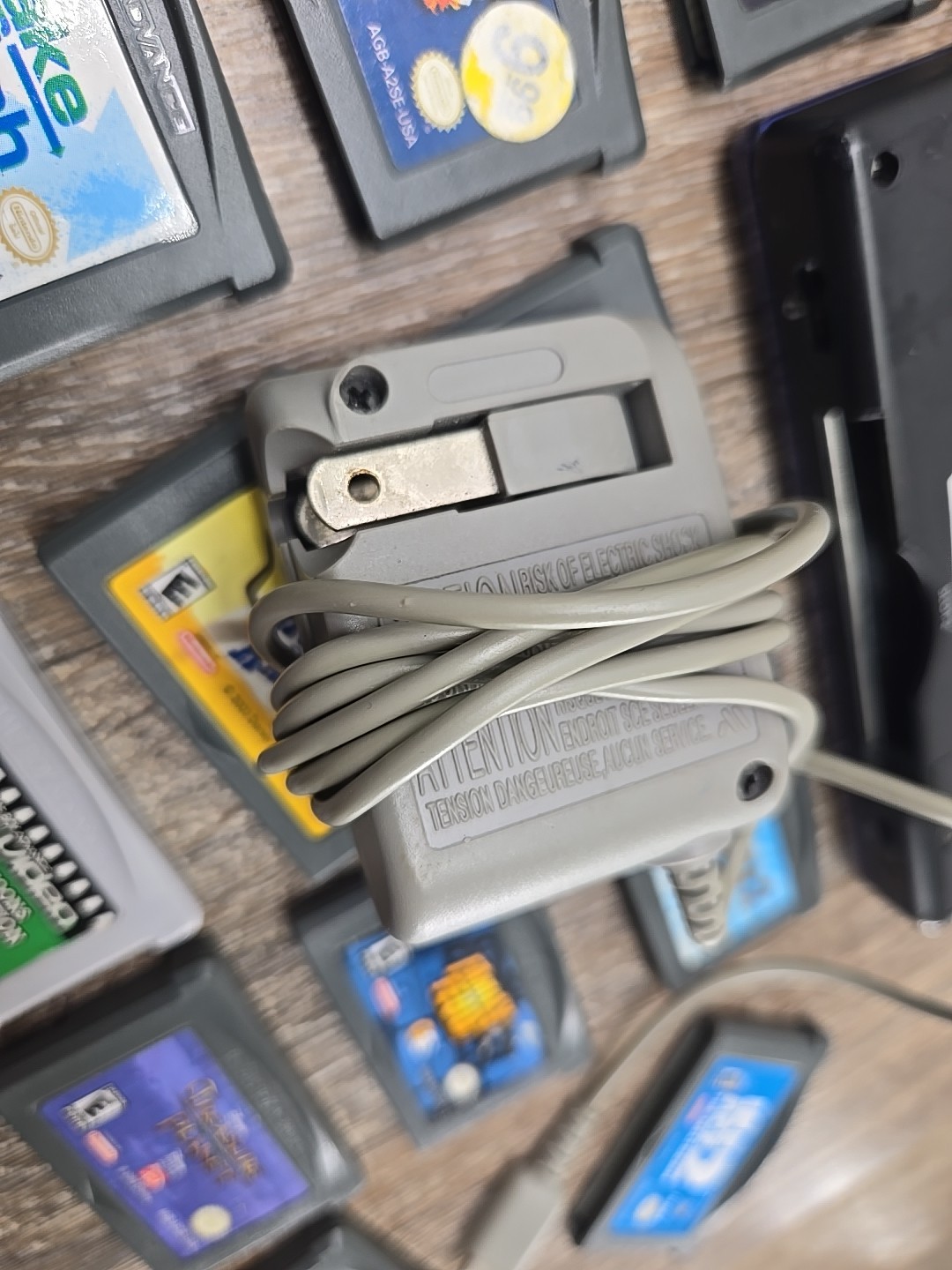 Nintendo DS Lite Console + 13 GBA Games Charger Cobalt/Black -Reset – NO Stylus