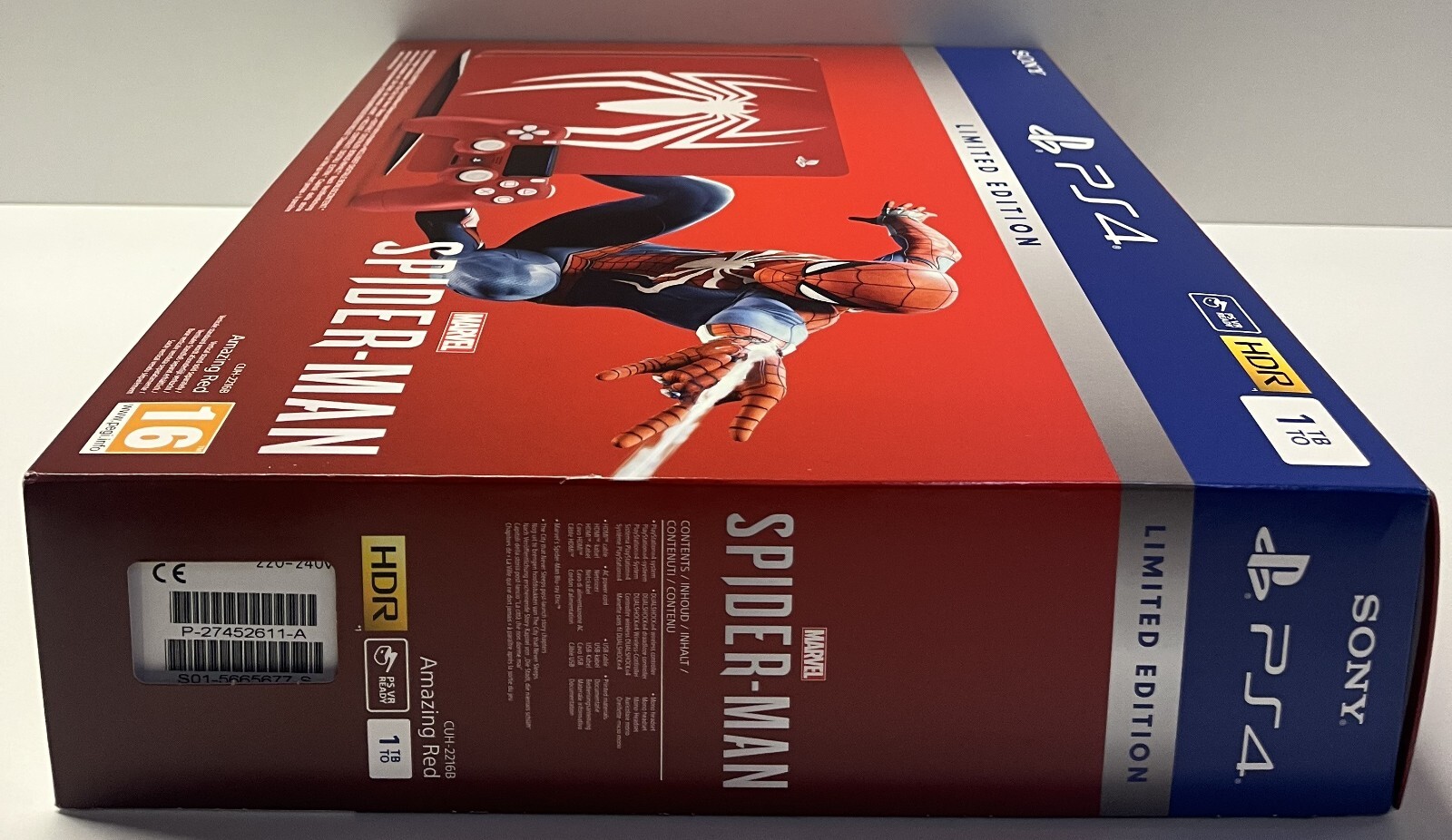PS4 CONSOLE 1TB LIMITED EDITION AMAZING RED MARVEL SPIDER-MAN NEW FACTORY SEALED