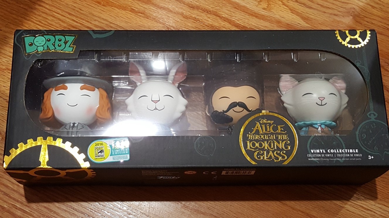 Funko Dorbz Disney Mad Hatter, McTwisp, Time & Mallymkun 4-Pk 750 SDCC Exclusive