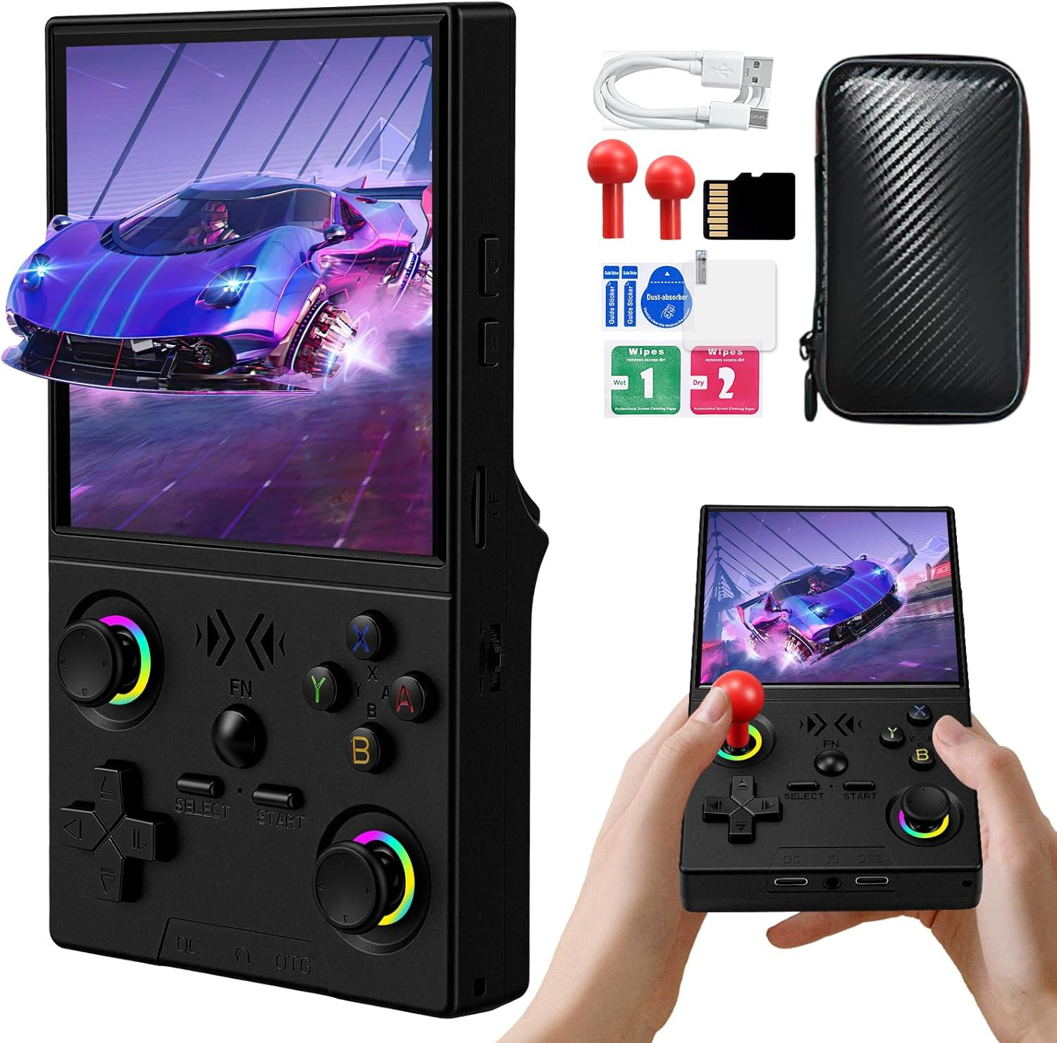 XF40V Retro Handheld Game Console, Retro Gaming Console 4.0” IPS Screen Linux S
