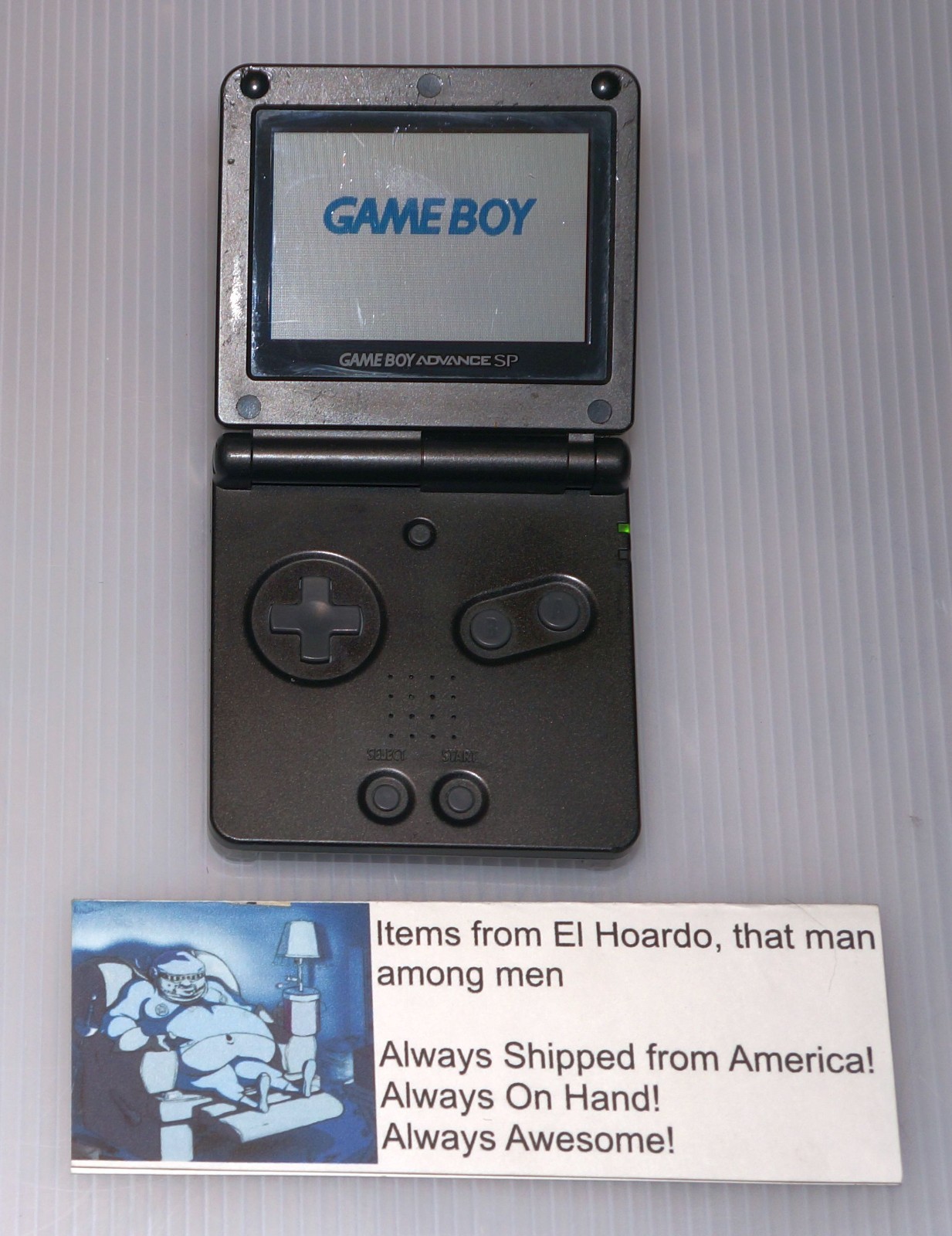 Nintendo Gameboy Advance SP Handheld System Console Onyx Black (AGS-001) Working