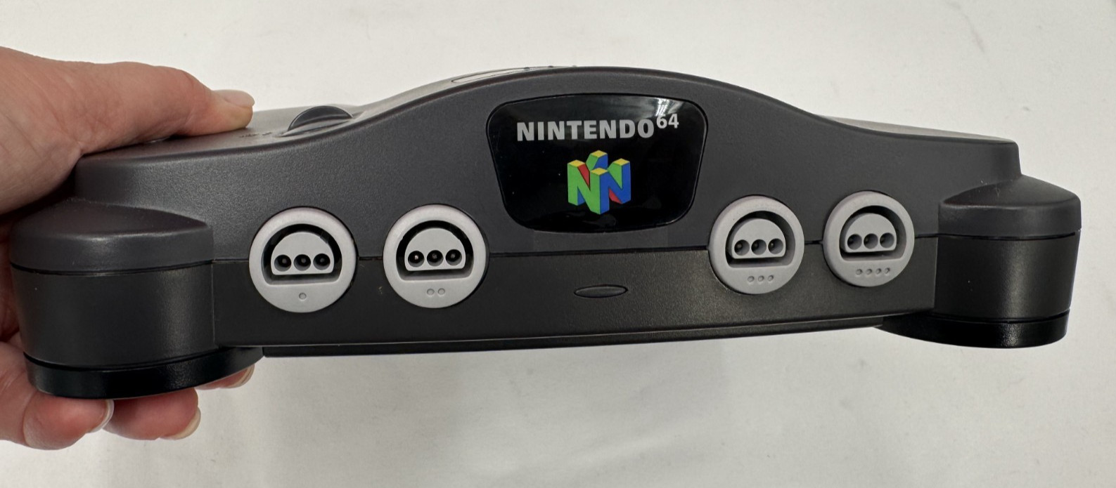 1996 Nintendo 64 Memory Expansion Control Deck Charcoal Gray NUS-001 (USA)