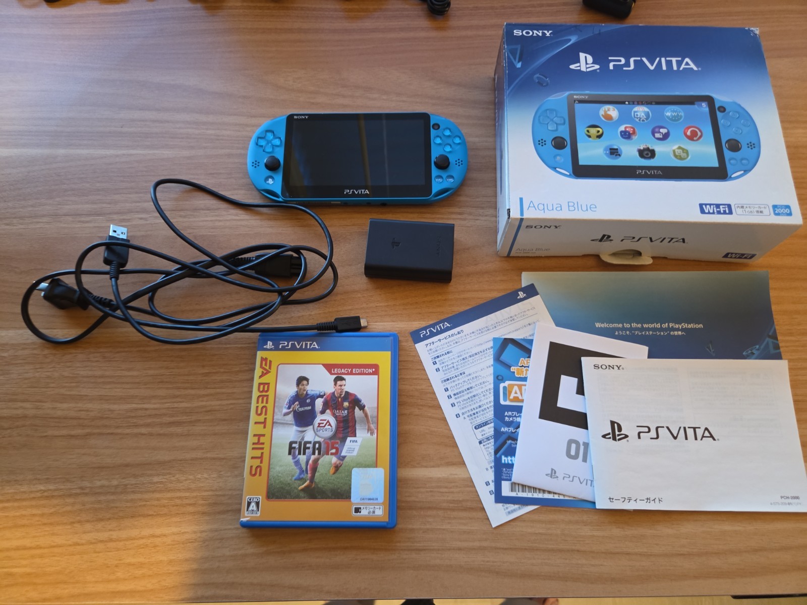 PS Vita Aqua Blue PCH 2000 Za23 Console Charger PSV Slim [BOX]