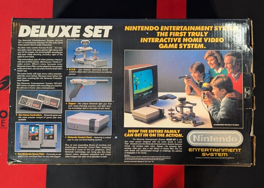 Nintendo Entertainment System NES Deluxe Set – ROB the Robot, Duck Hunt Gun