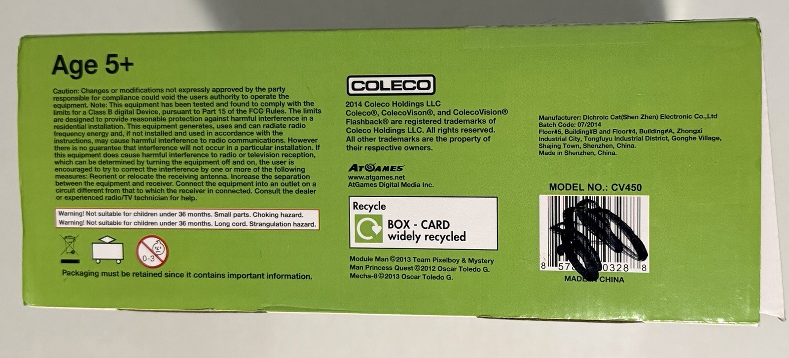 Colecovision Flashback Classic Game Console 60 Games Collectors Edition Open Box