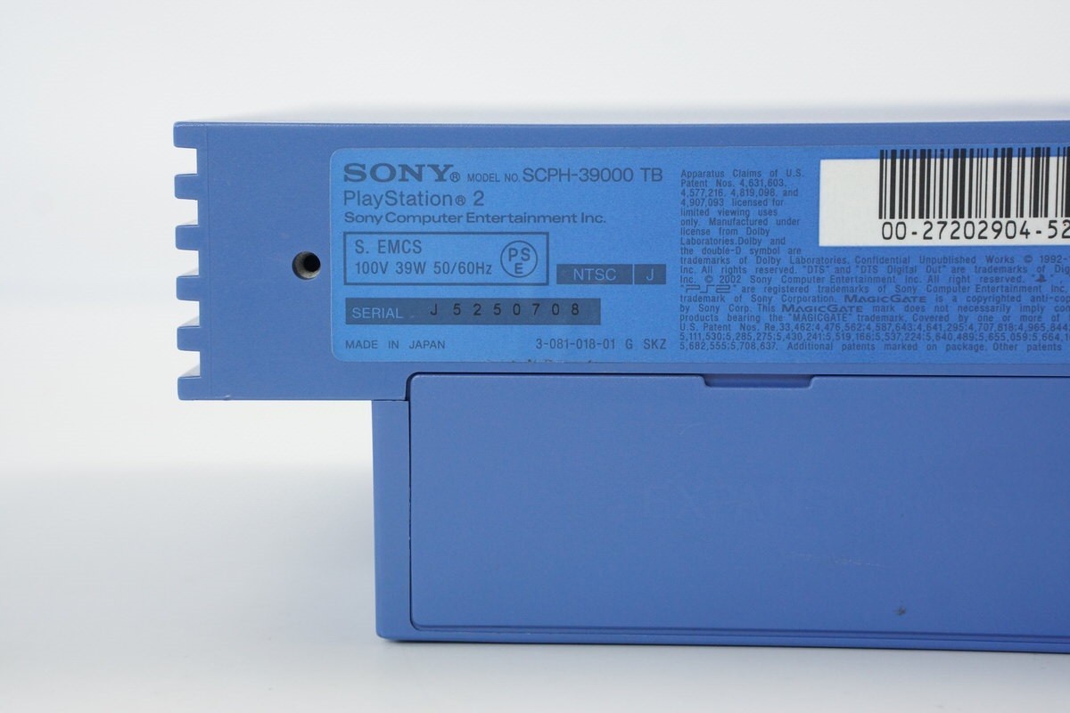 PS2 Console SCPH-39000TB Toys Blue Tested system Made in japan -NTSC-J- 5258361