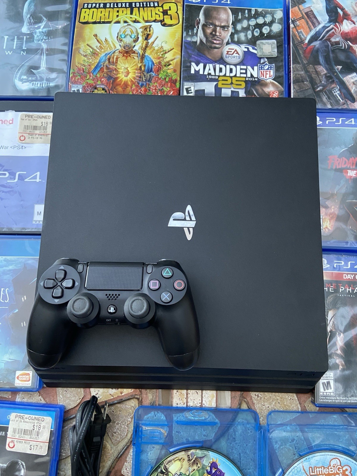 PS4 Pro 1TB Console Bundle 12 Games Controller Cords Tested FW 10 Spider-Man