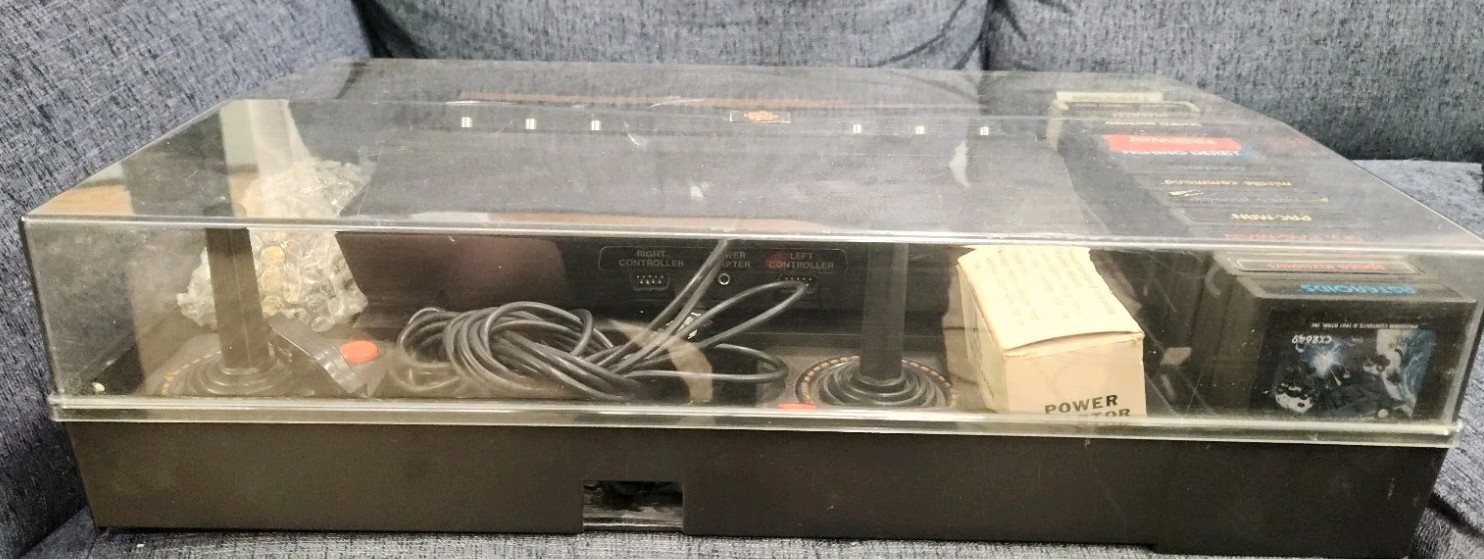 Atari 2600 System 13 Games 2 Joysticks + Power Supply Lot in Storage Case Tested