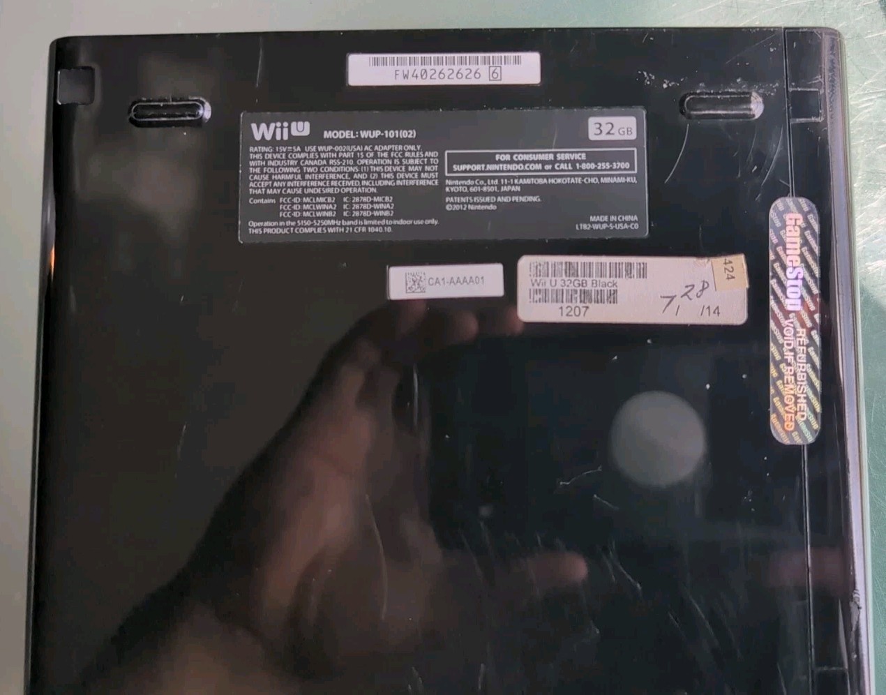 NINTENDO WII U CONSOLE 32GB FOR PARTS/REPAIR: