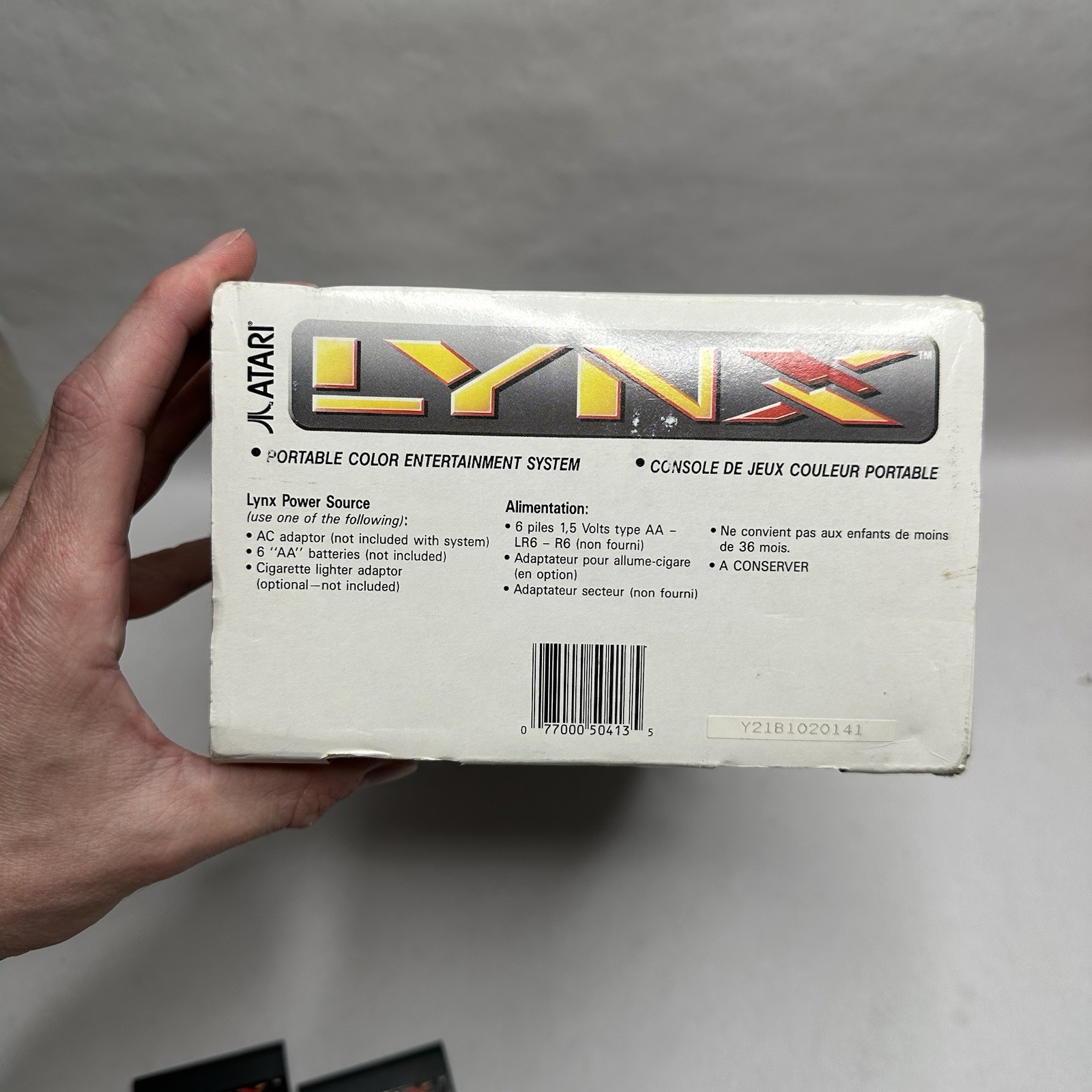 Atari Lynx Gaming System with Original Box Tested and Games Power Cord READ