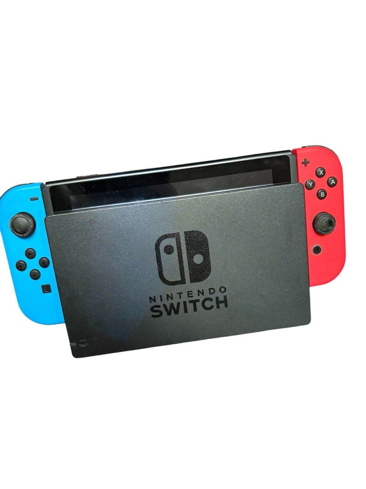 Nintendo Switch Console Black with Neon Blue & Red Joy-Con Controllers Dock