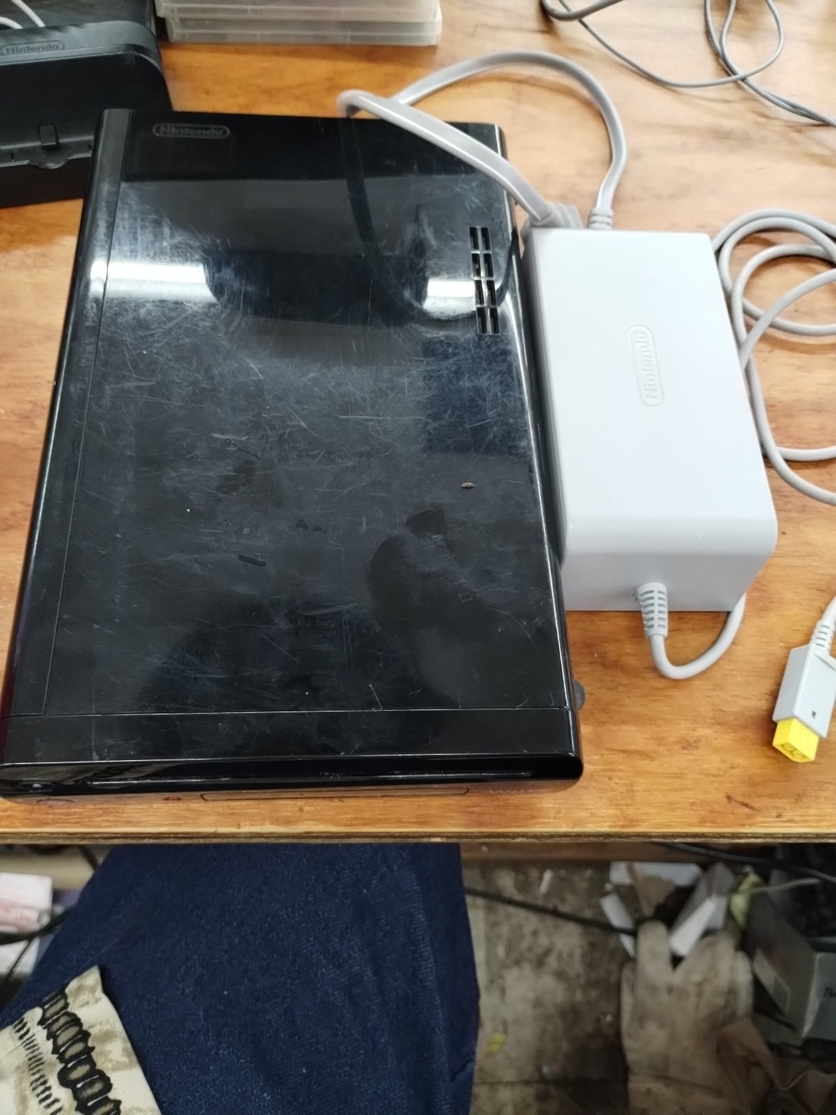 Tested Working Genuine Nintendo Wii U WUP-101(2) 32GB BlackConsole &Power Supply