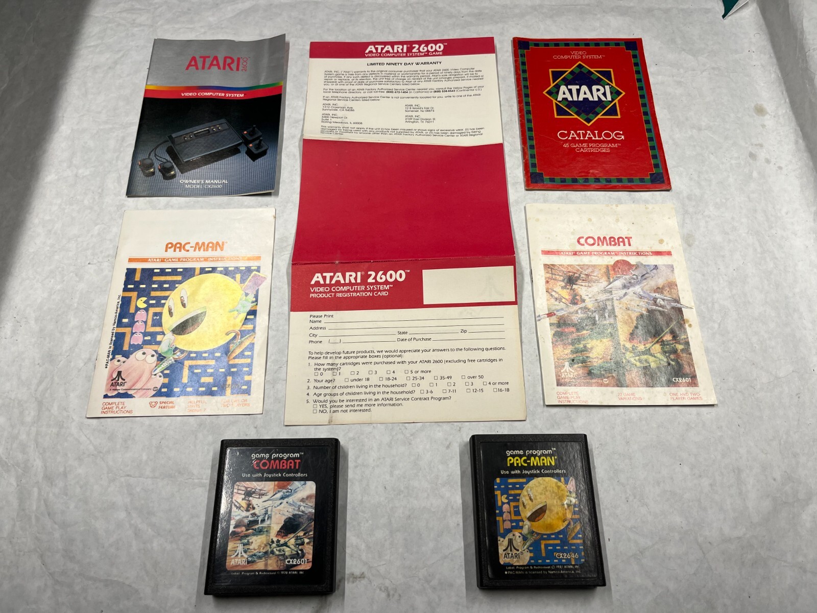 RARE 1982 ATARI 2600 VCS Black Vader Console System *Long BOX* Matching Package