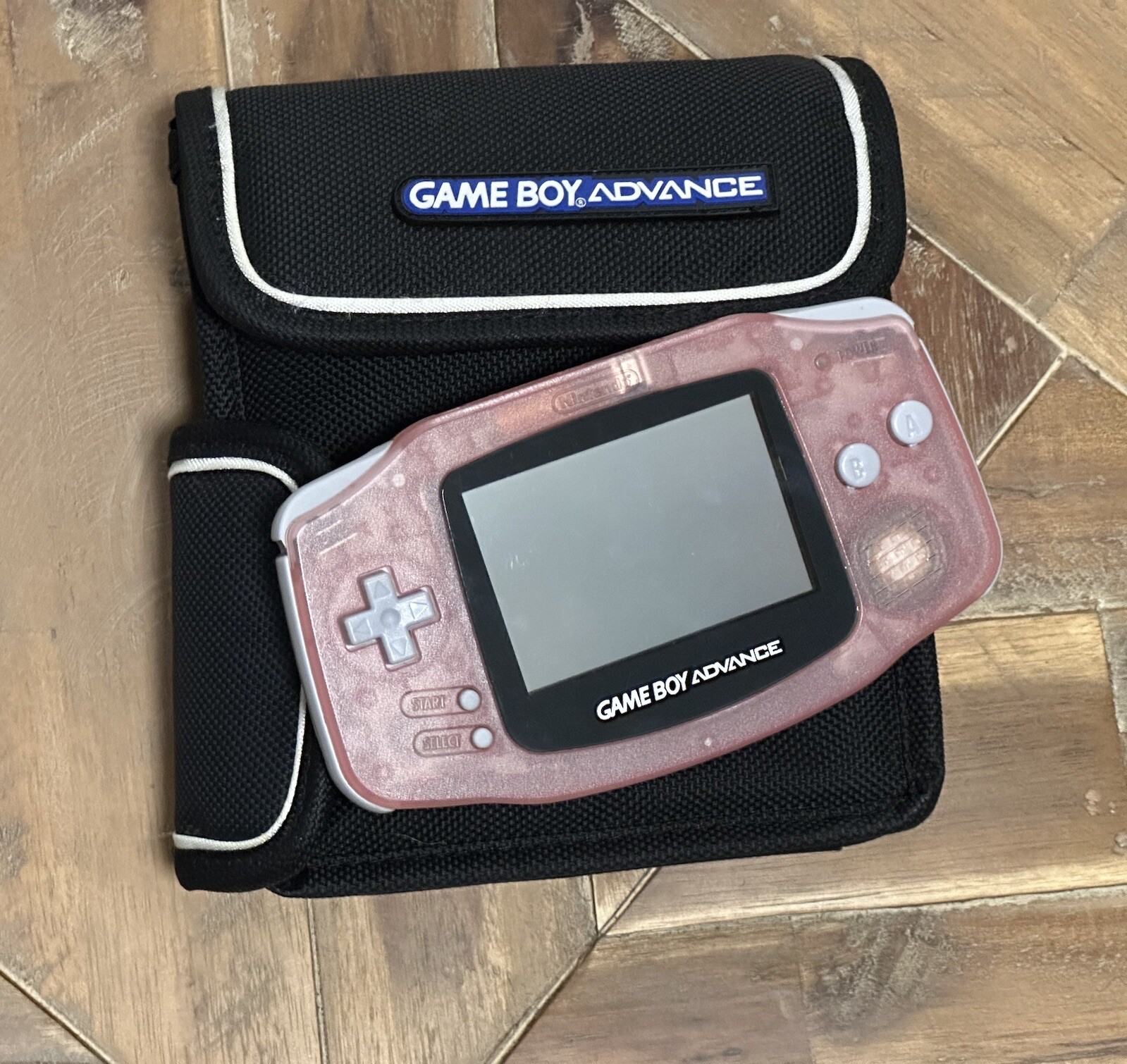 Nintendo Game Boy Advance Pink AGB-001 w/3 games and carry case TESTED & WORKS